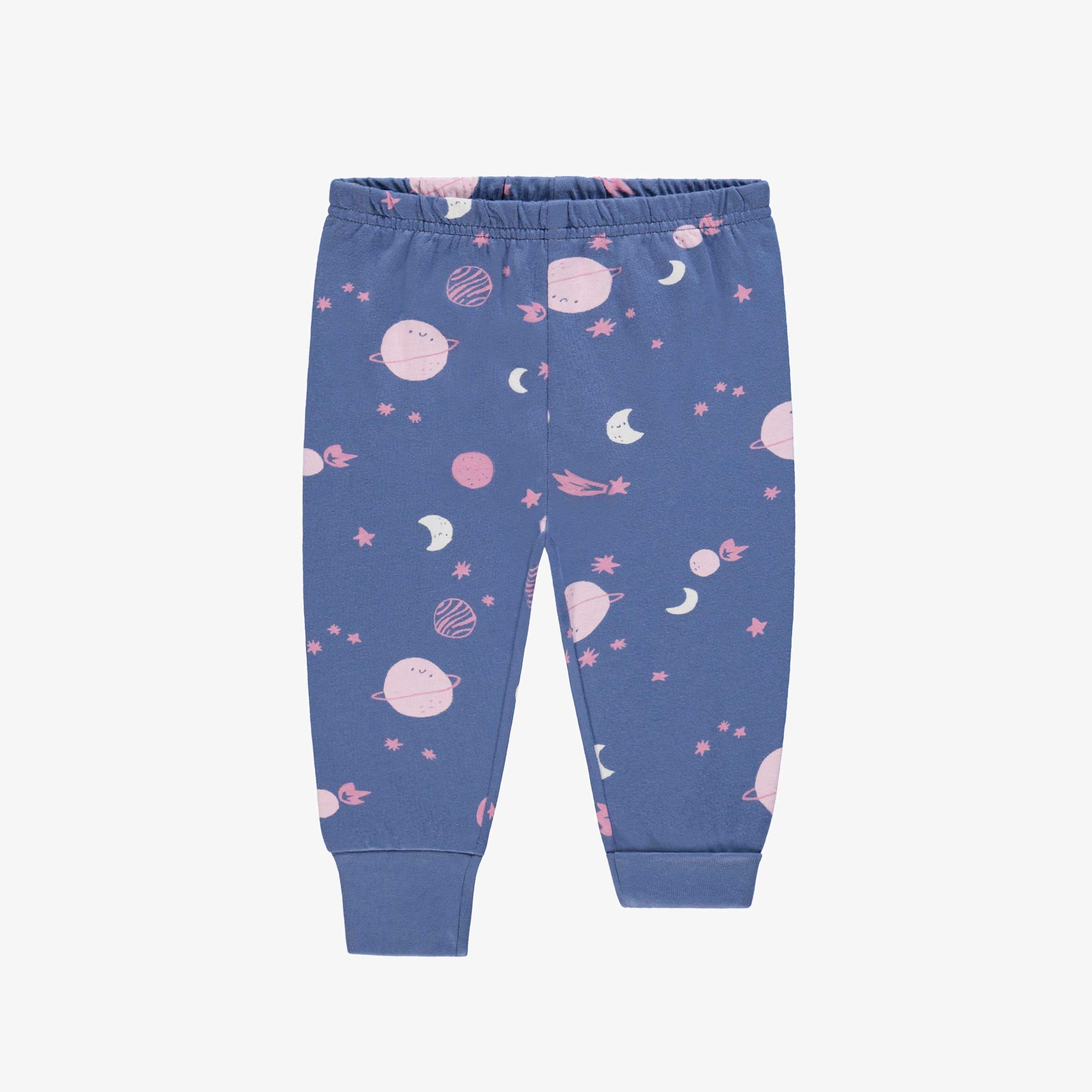 Ba du pyjama deux pièces bleu foncé à motifs de planètes, bébé