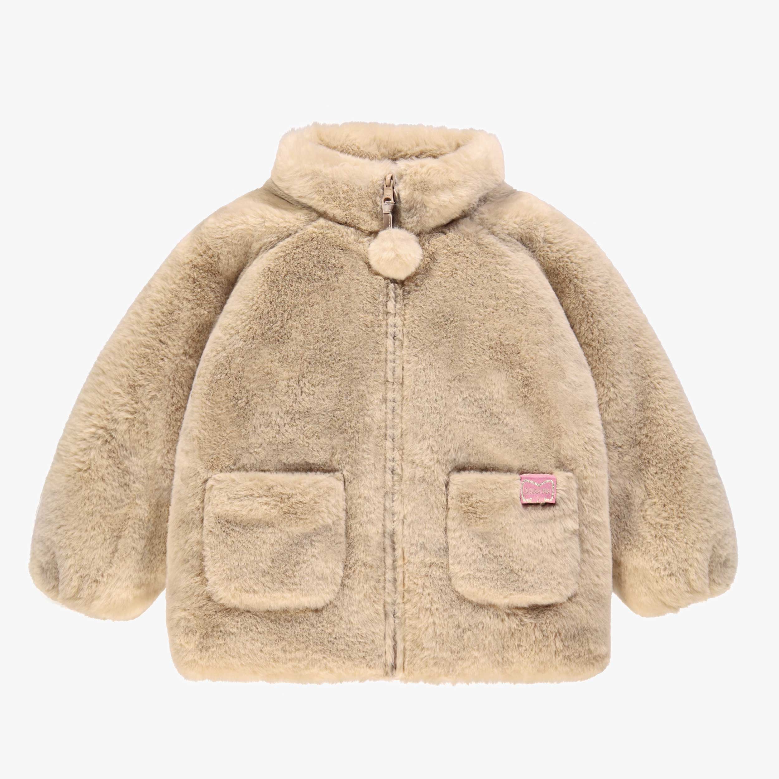 Manteau réversible en fausse fourrure, bébé