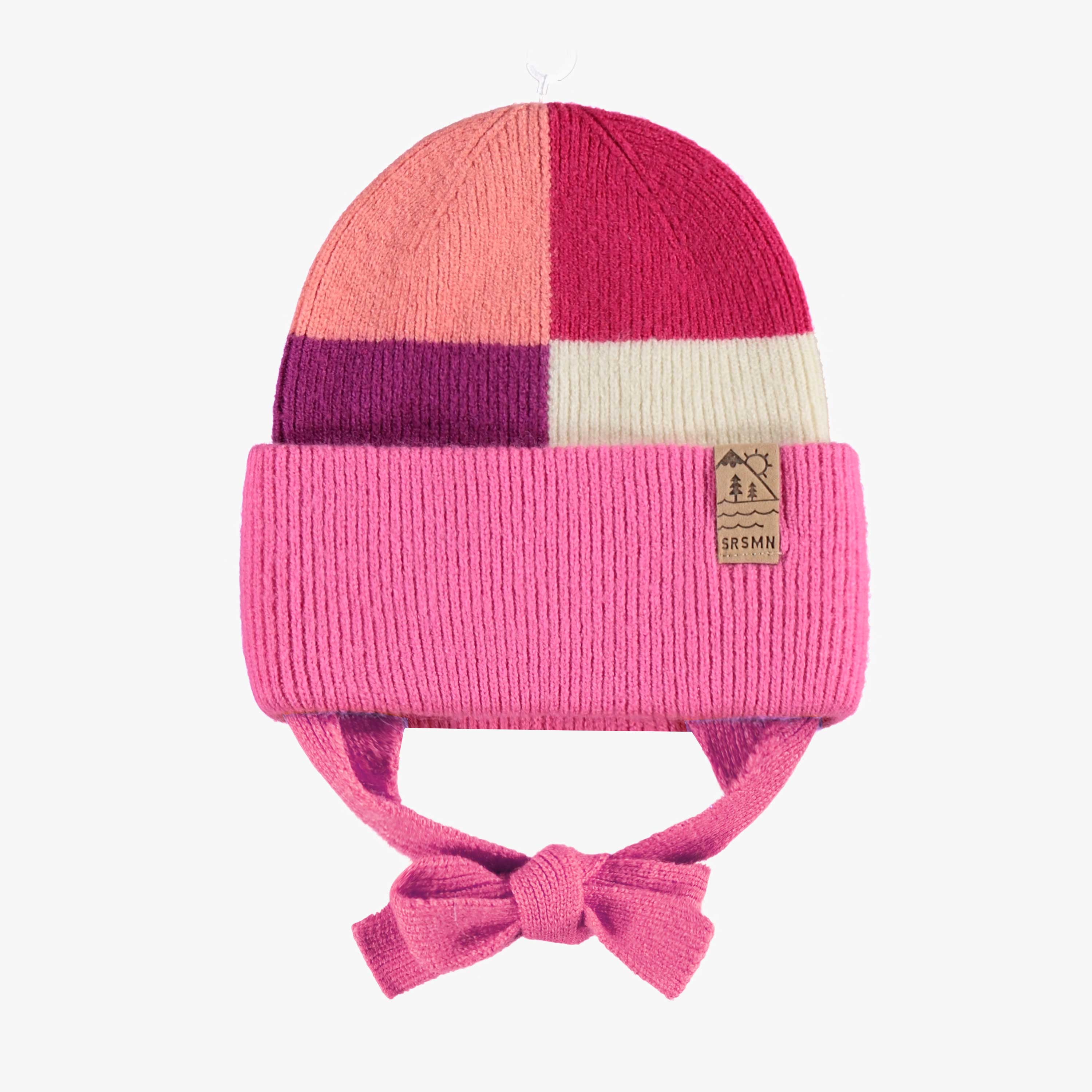 Tuque multicolore en tricot, bébé