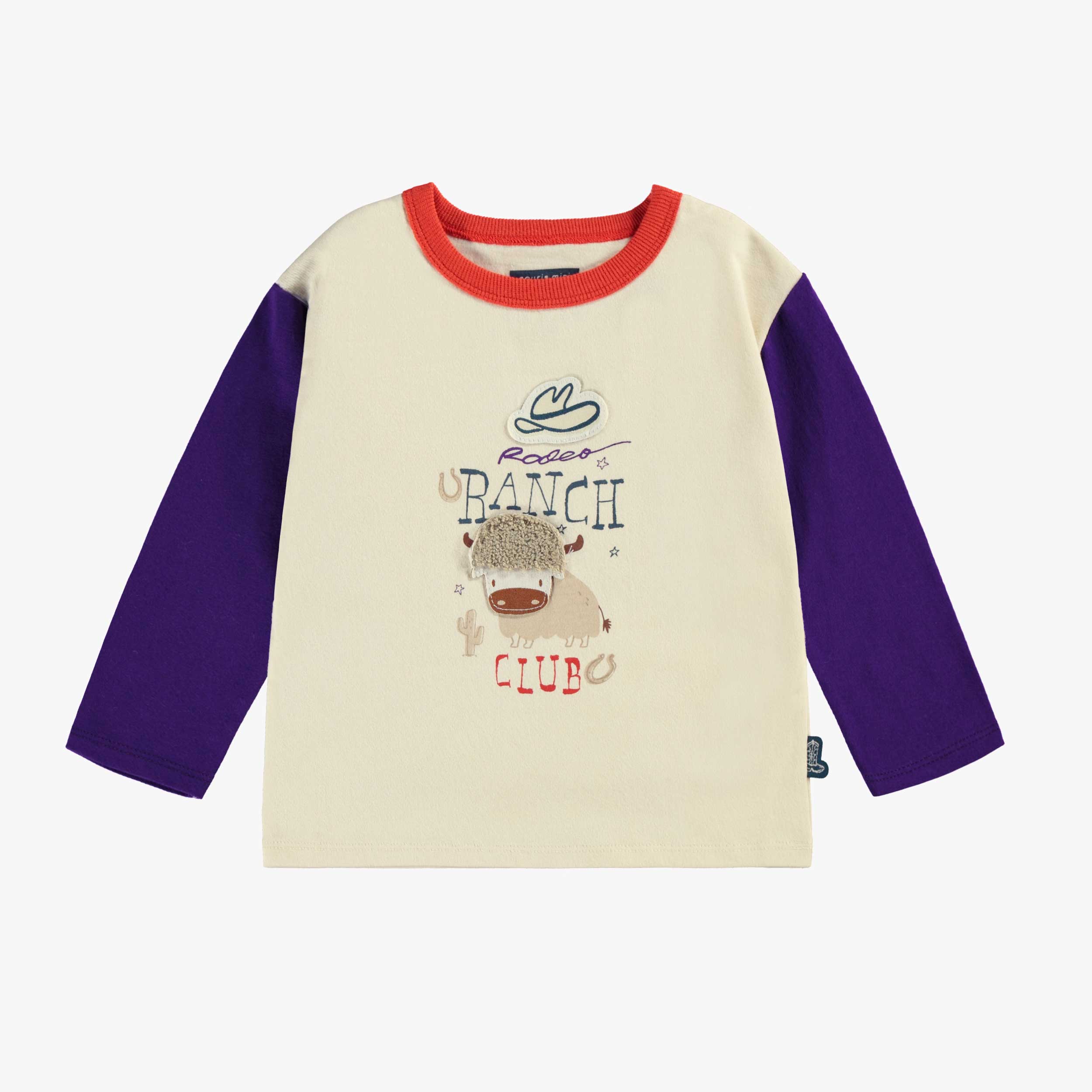 T-shirt beige avec illustration, bébé