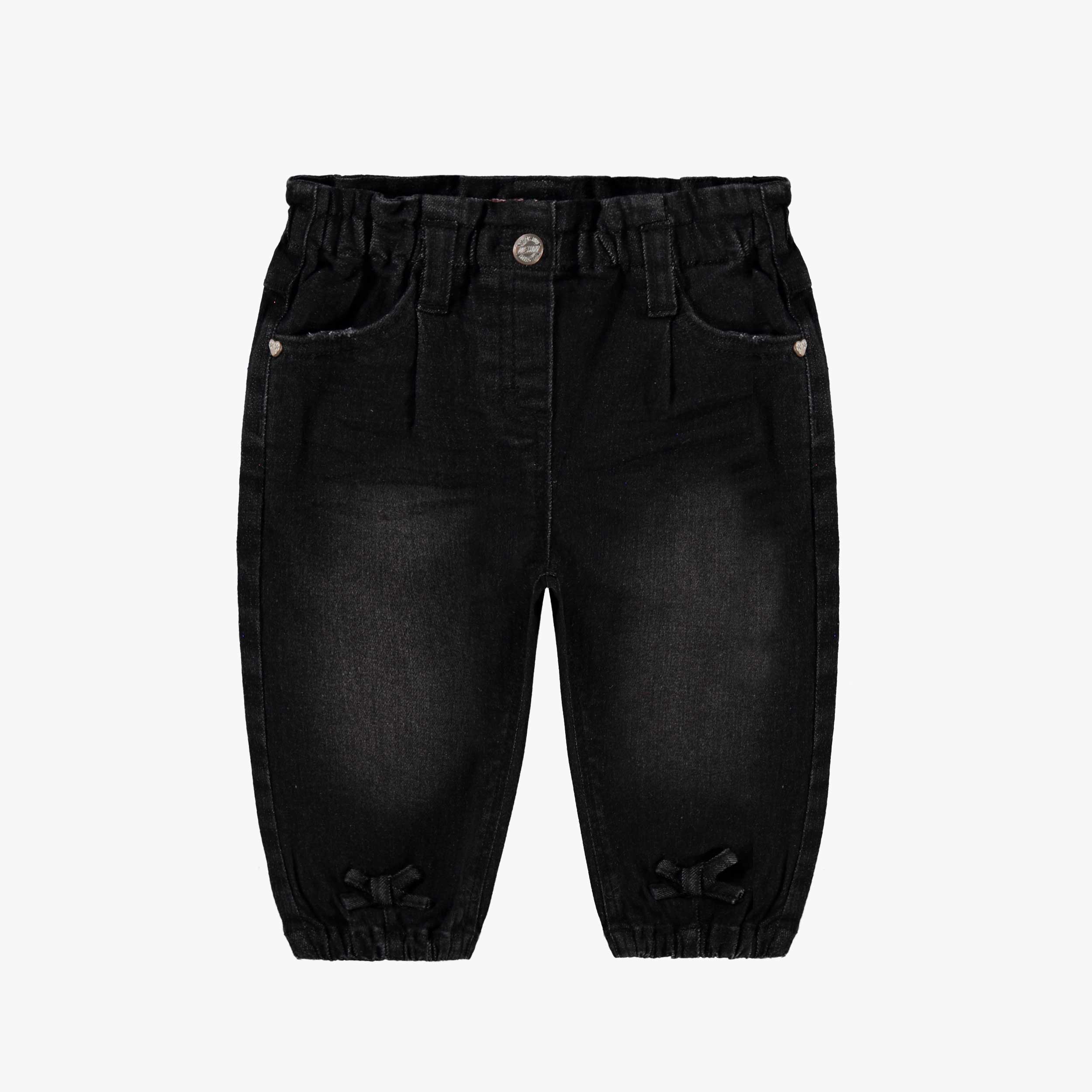 Jean noir sac taille en papier, bébé