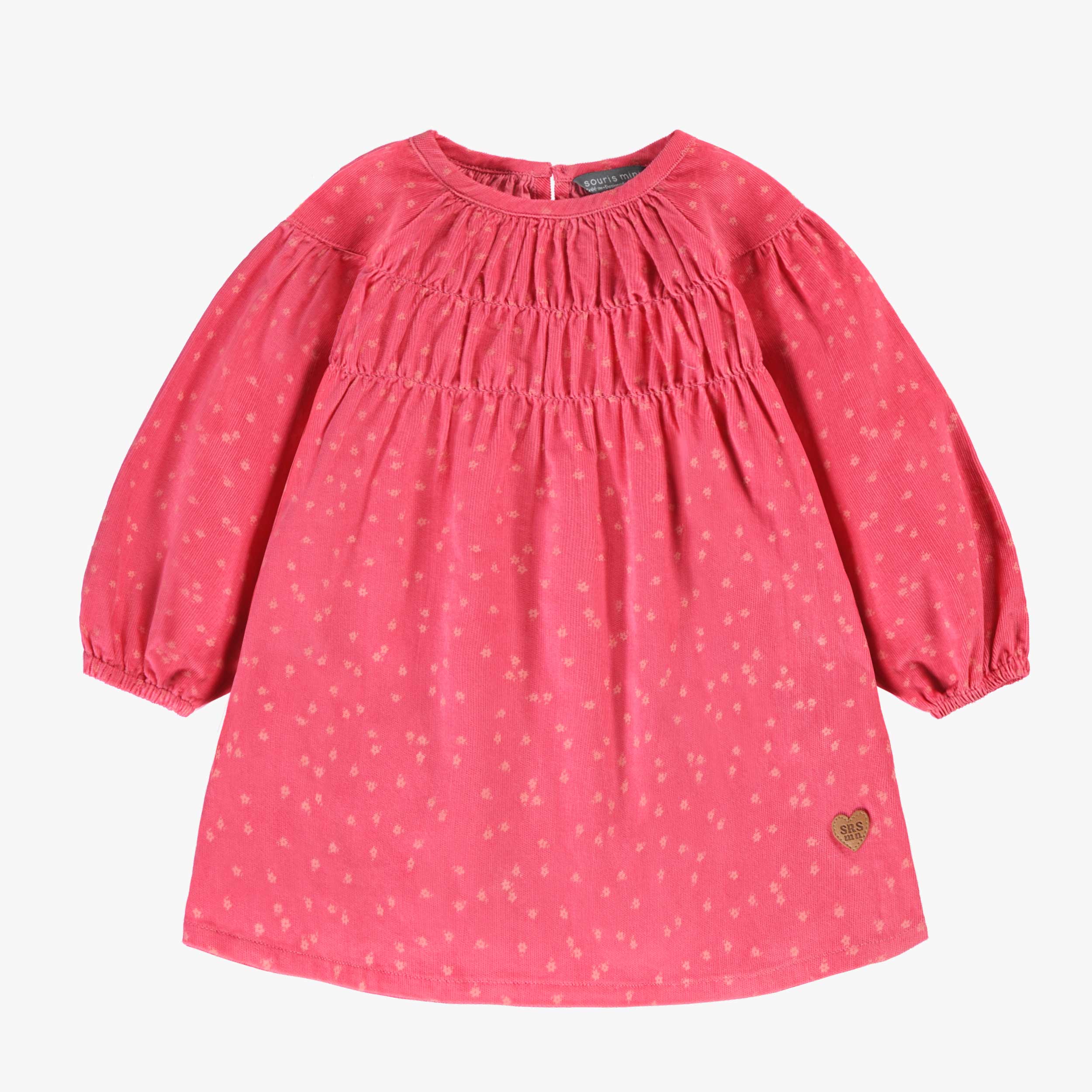 Robe rose à motifs, bébé