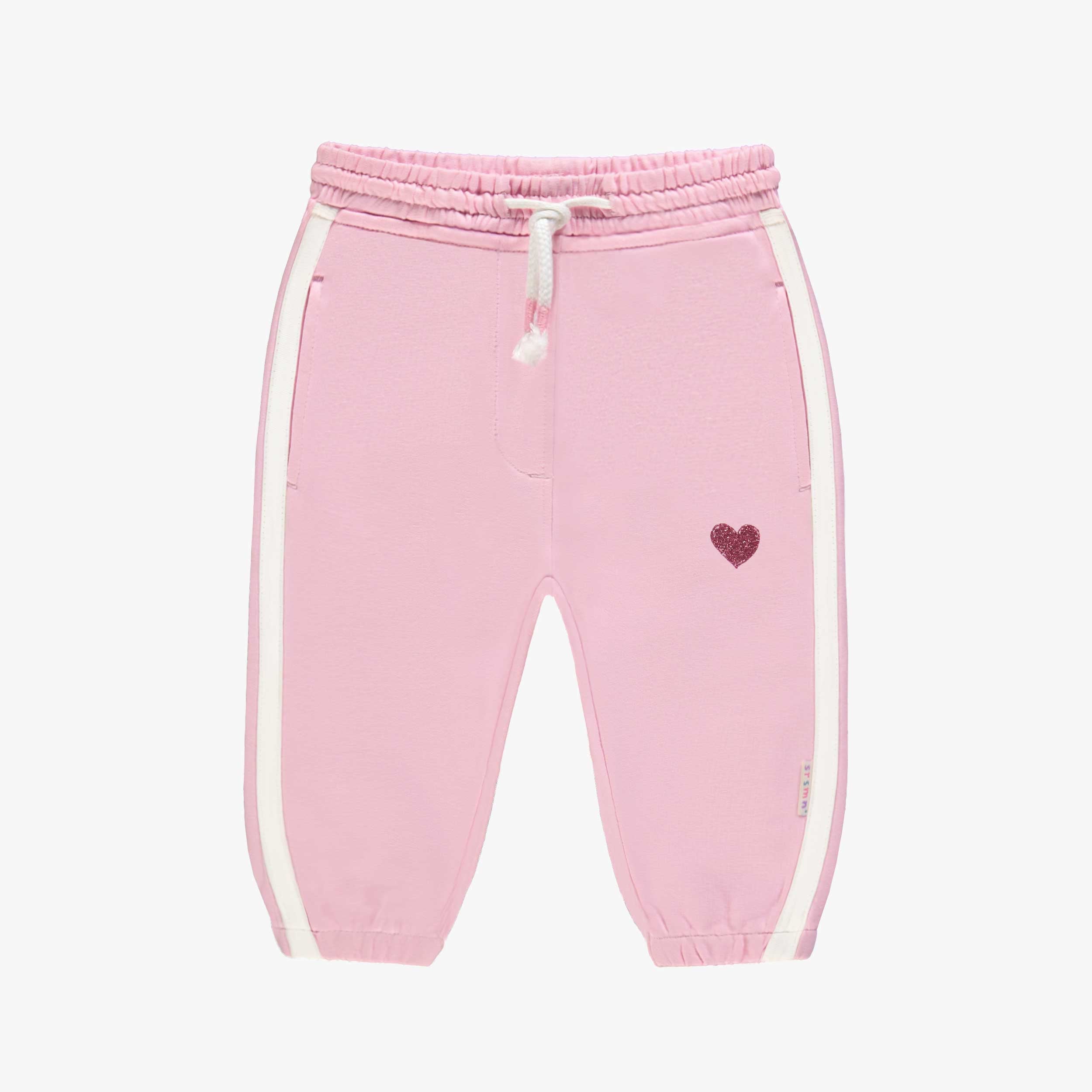 Pantalon rose style jogger en molleton, bébé