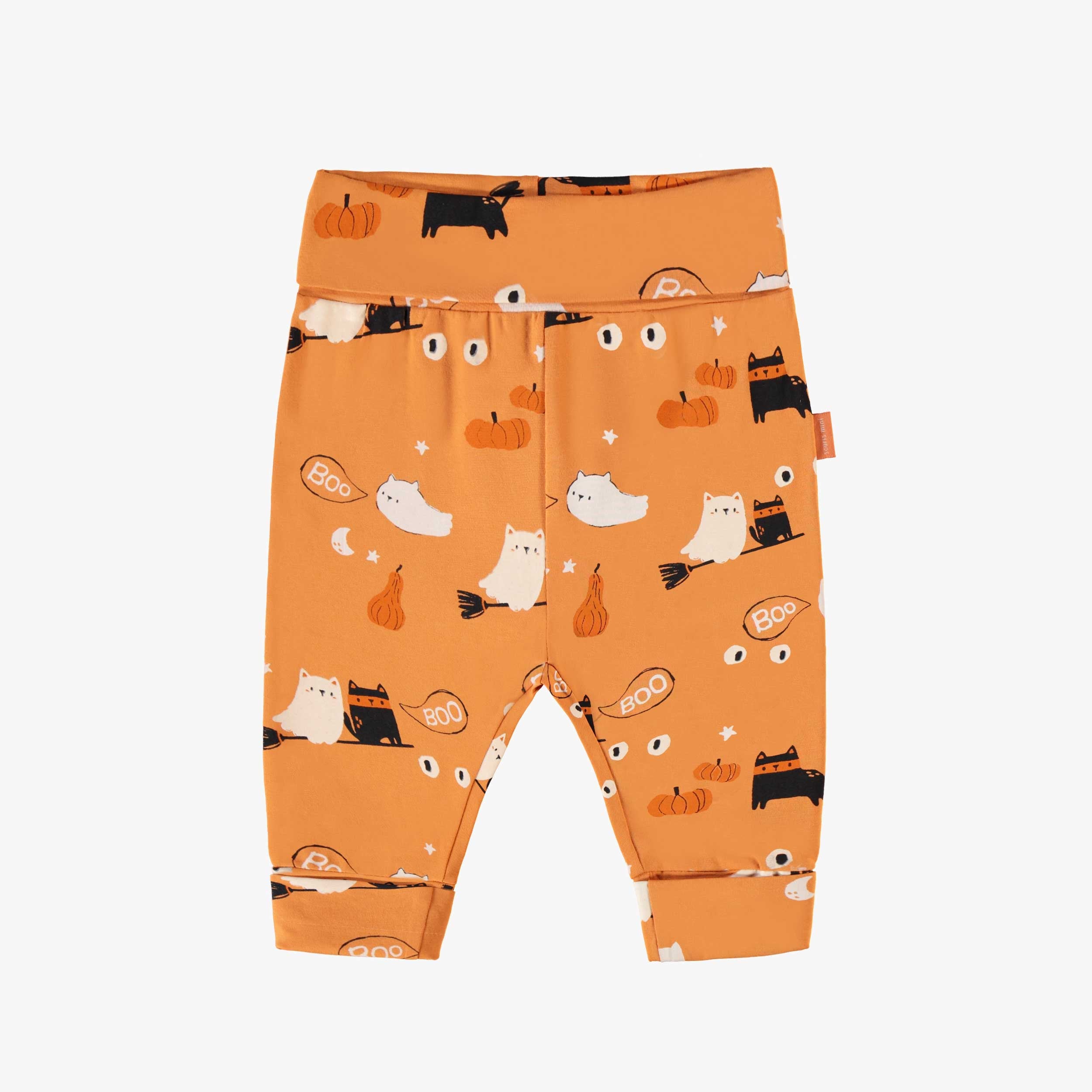 Pantalon évolutif orange à motifs d’Halloween, bébé