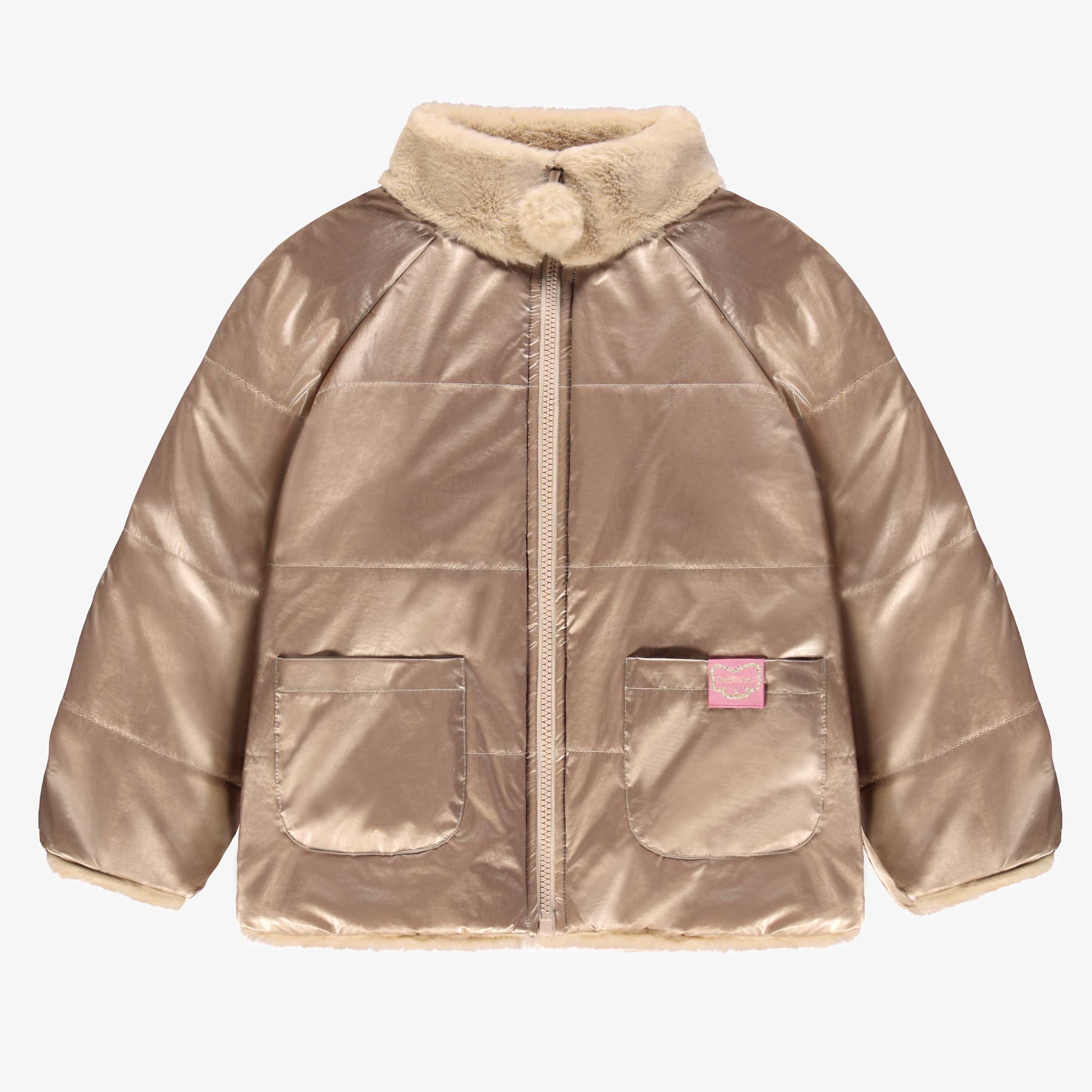 Manteau réversible en fausse fourrure, enfant