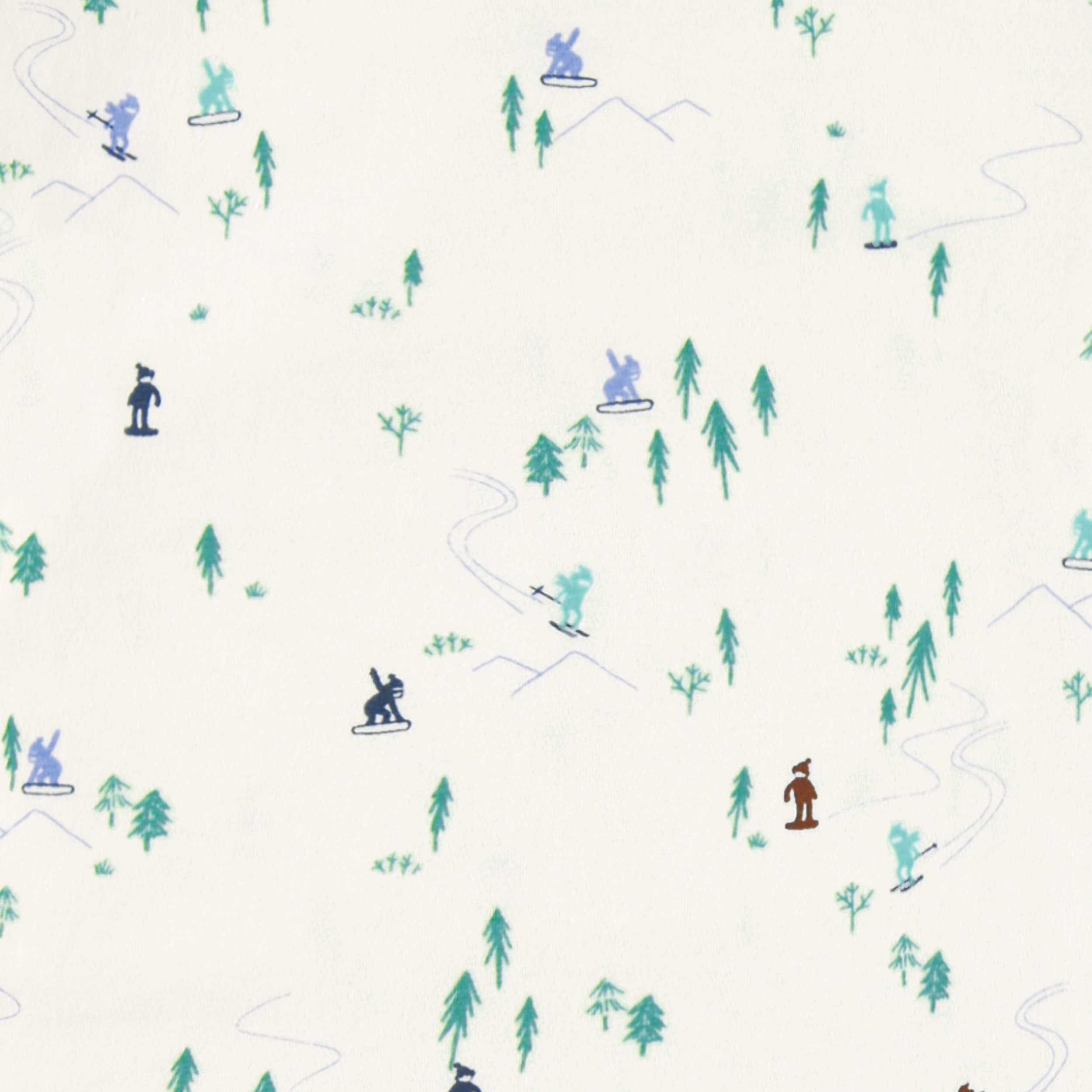 Zoom détails du t-shirt crème avec motifs, enfant