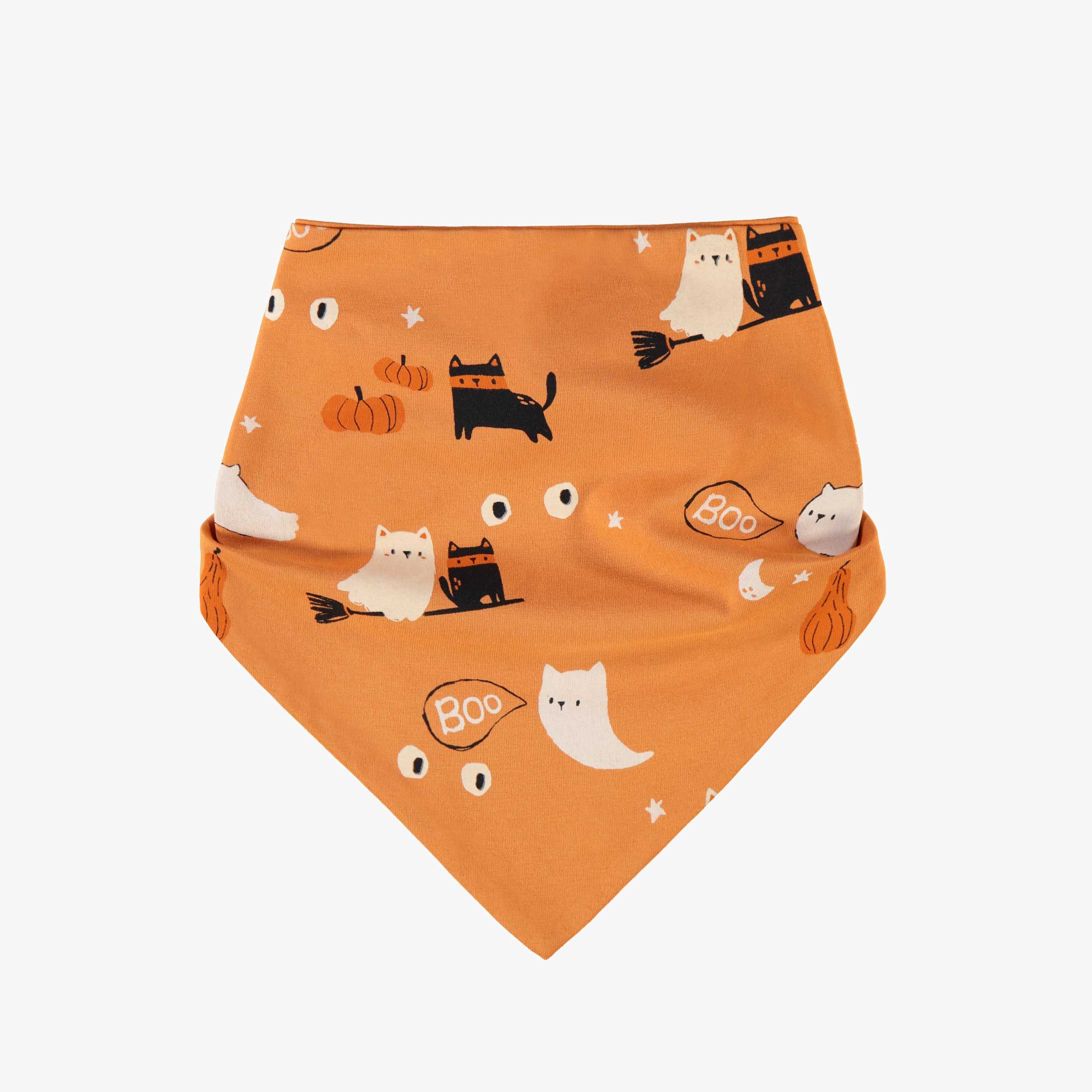Foulard orange à motifs d’Halloween pour animaux