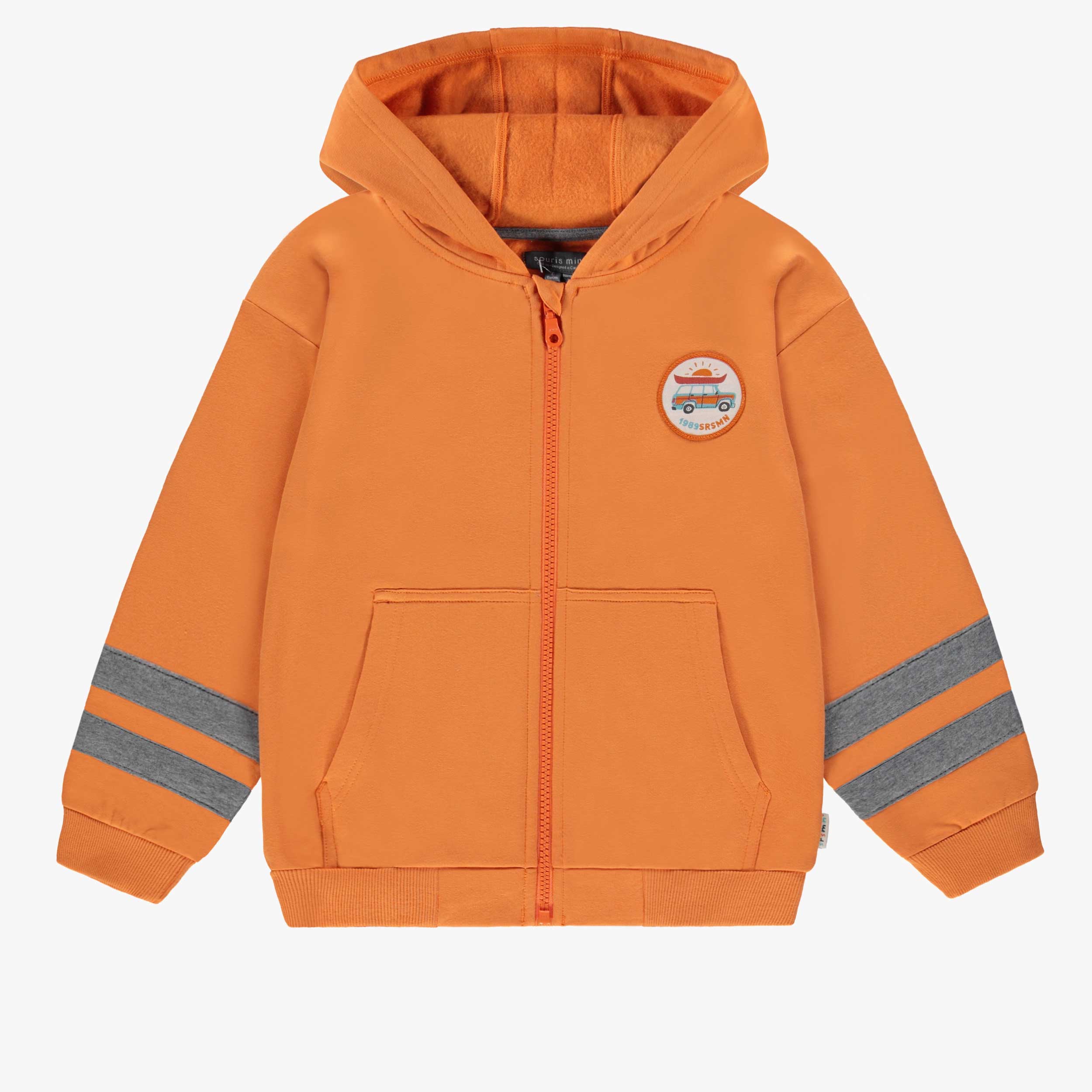 Veste à capuchon jaune foncé, enfant