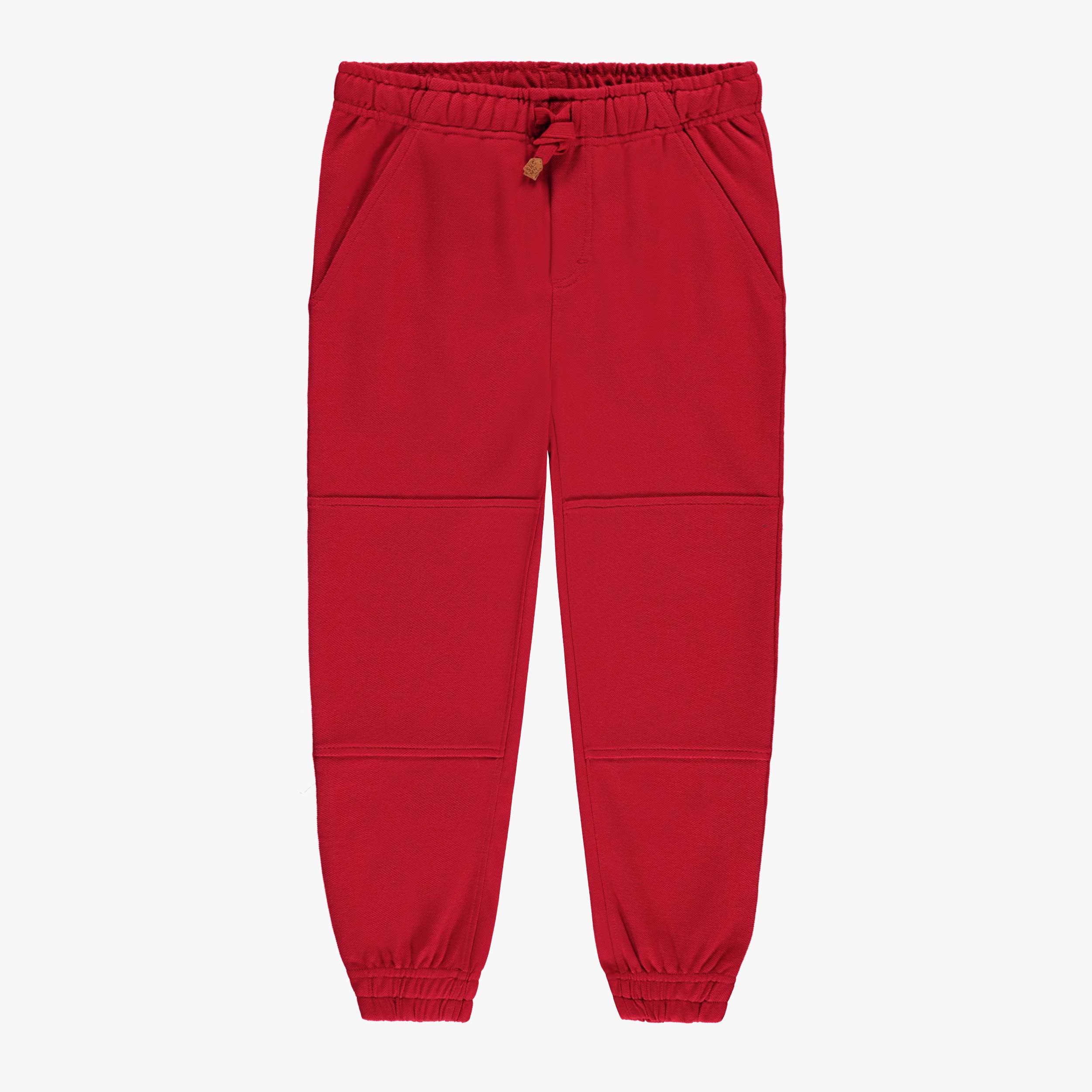 Pantalon rouge style jogger, enfant