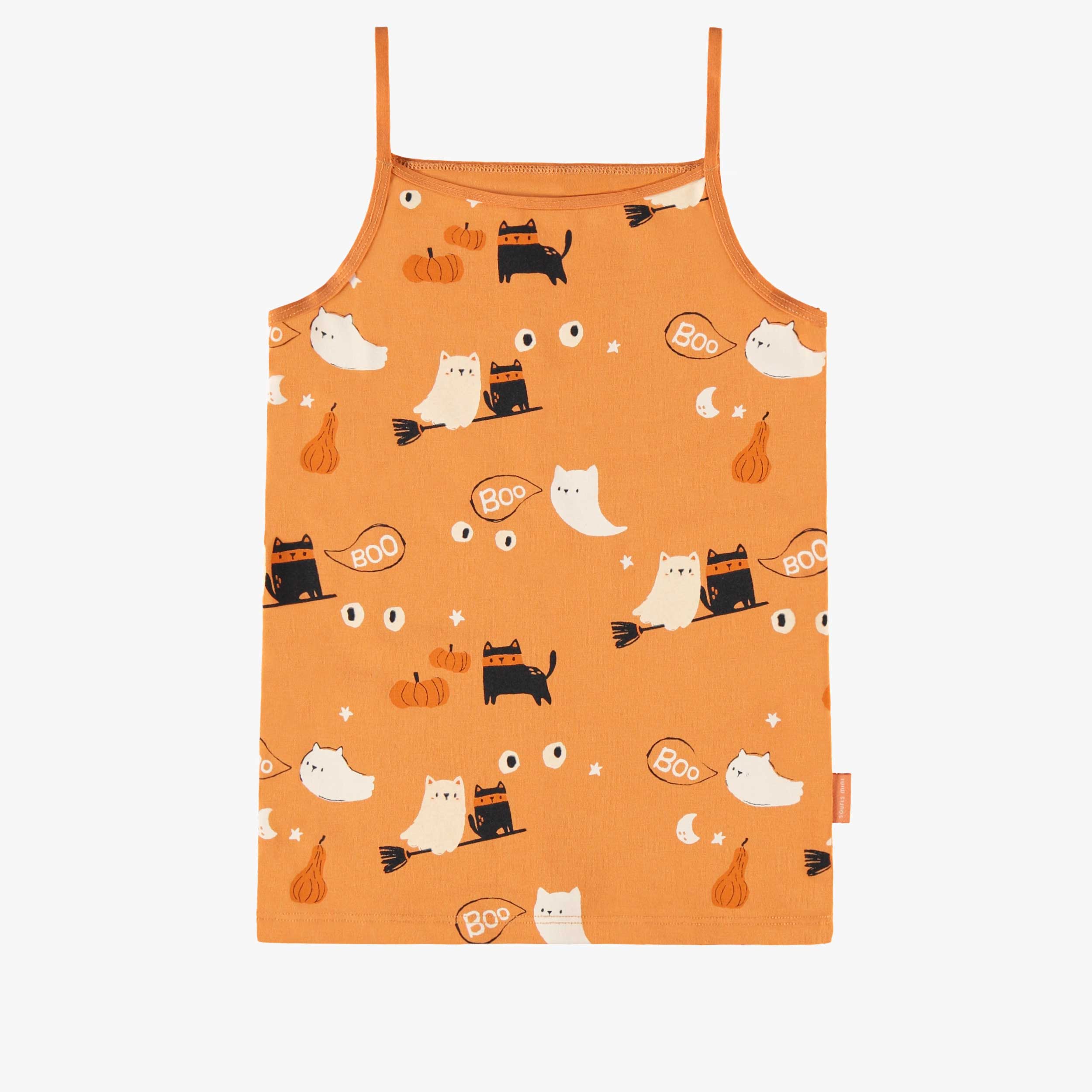 Camisole orange à motifs d’Halloween, enfant