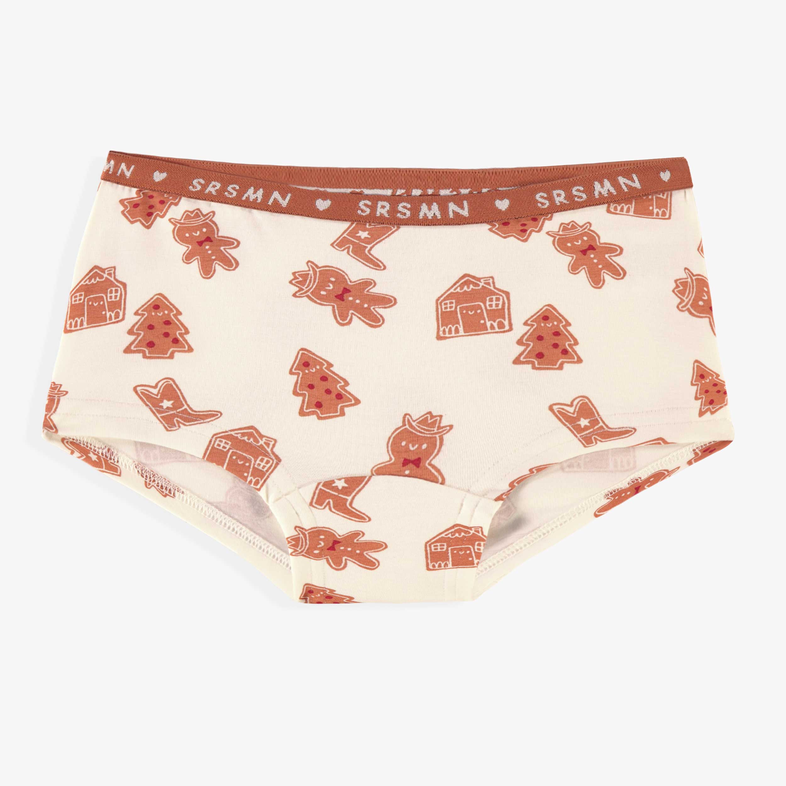 Culotte garçonne crème à motifs pain d’épices, enfant