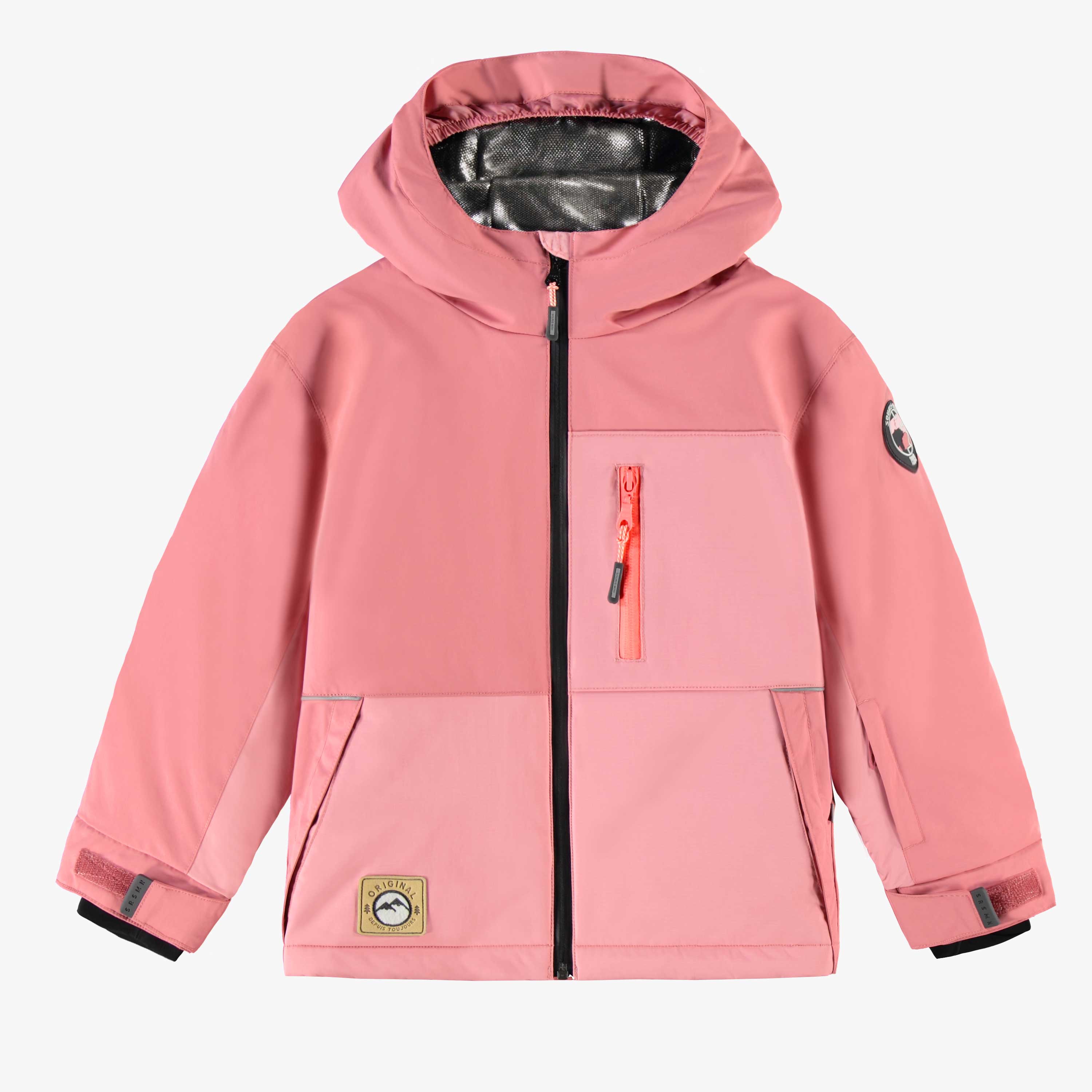 Manteau de l'habit de neige deux pièces PERFO+ rose, enfant