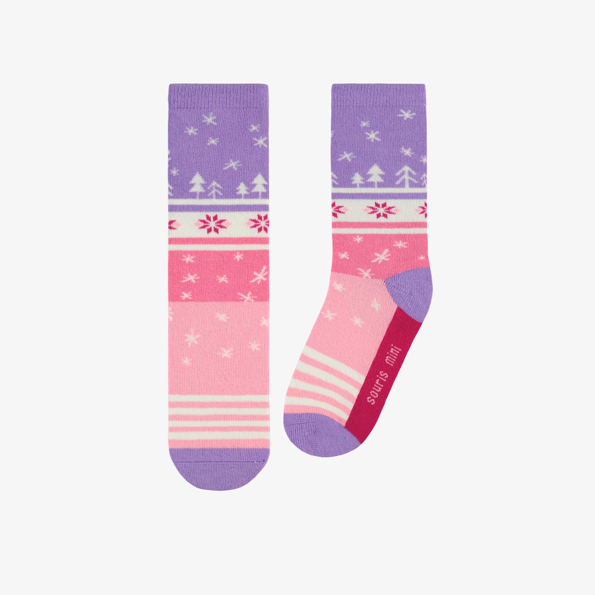 Chaussettes à motifs hivernaux, enfant