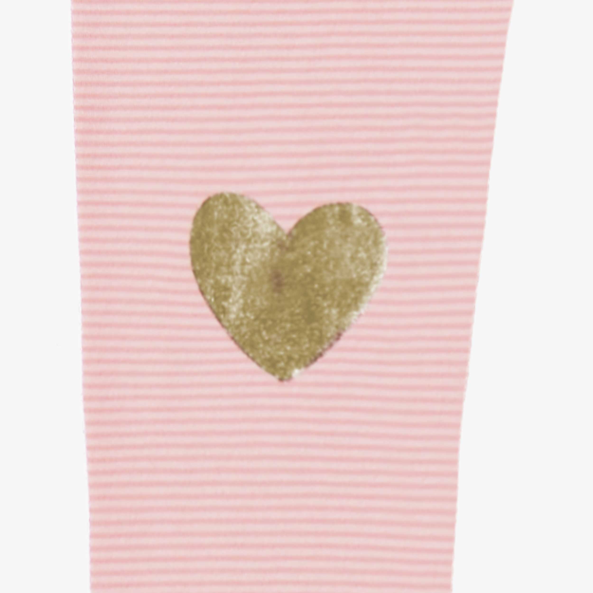 Zoom détails du legging rose avec cœurs, enfant