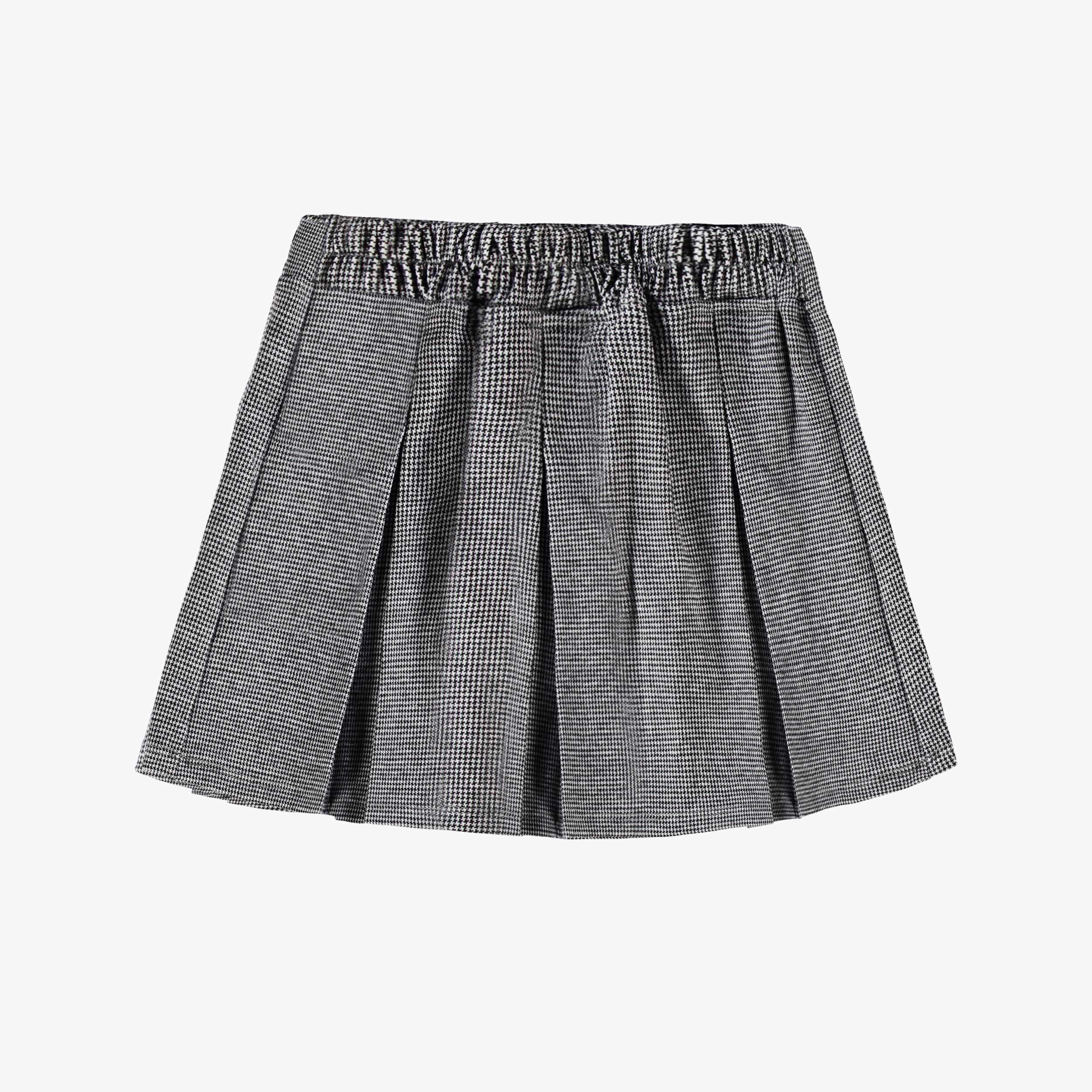 Dos du jupe à motif pied-de-poule, enfant