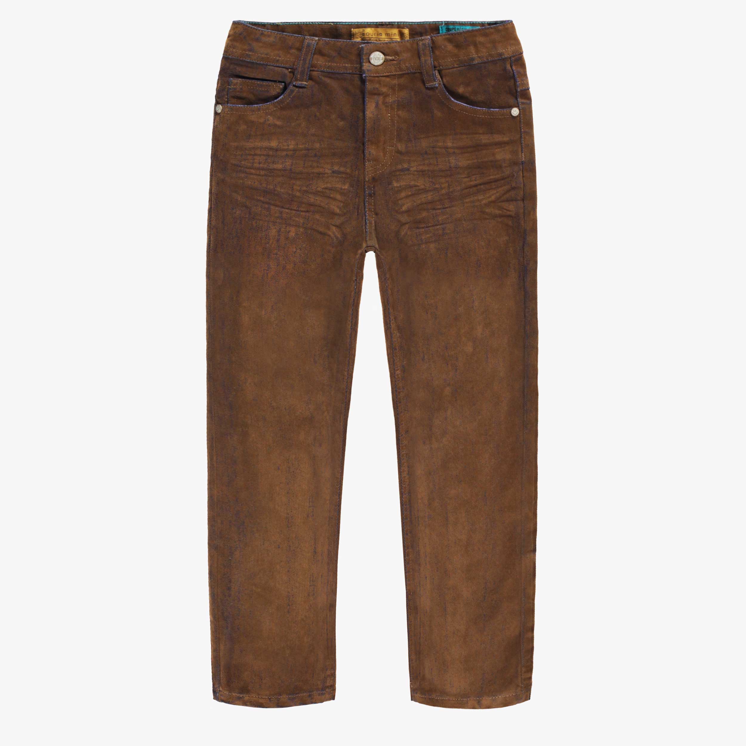 Jean brun coupe régulière, enfant