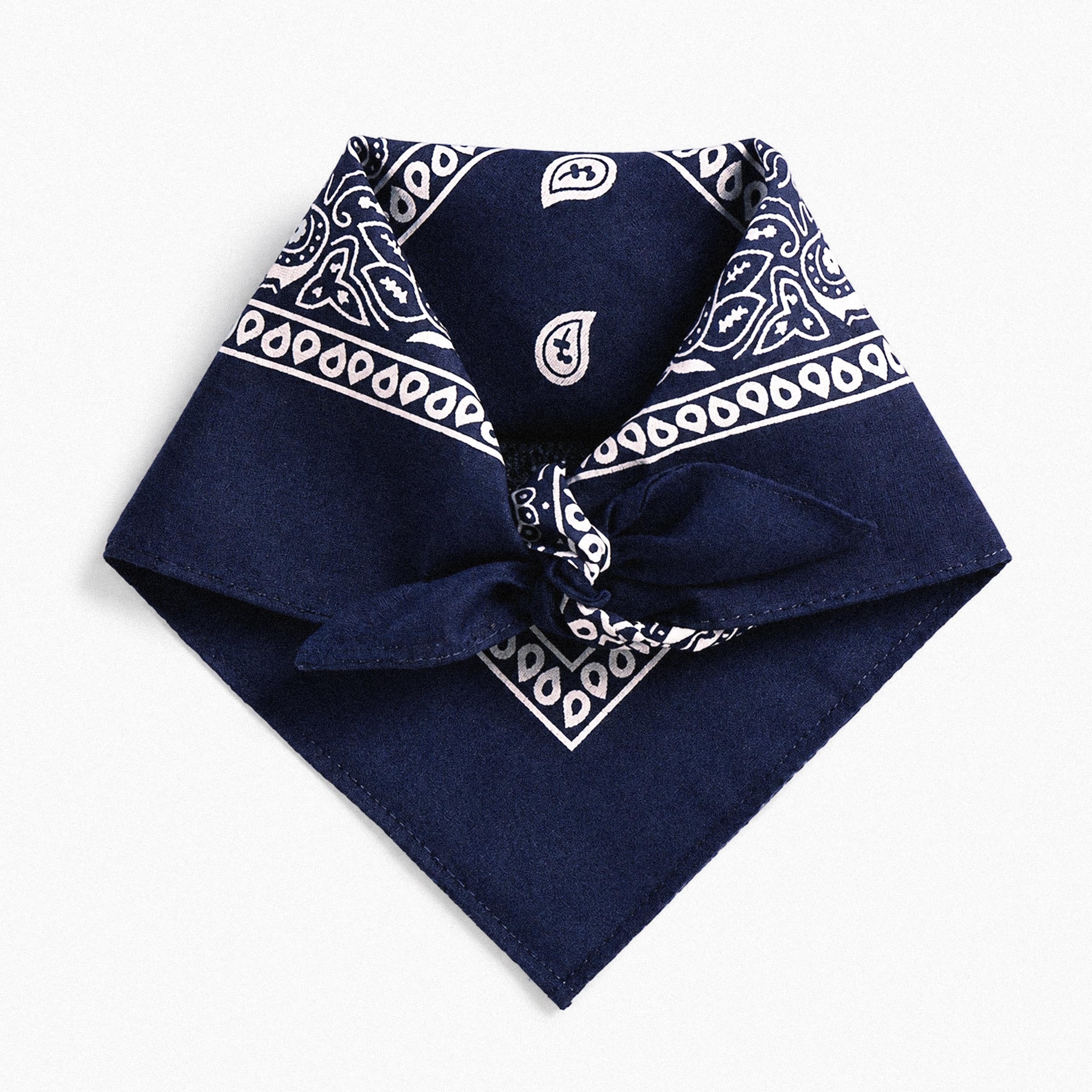 Foulard bleu marine à imprimé bandana, enfant - Souris Mini