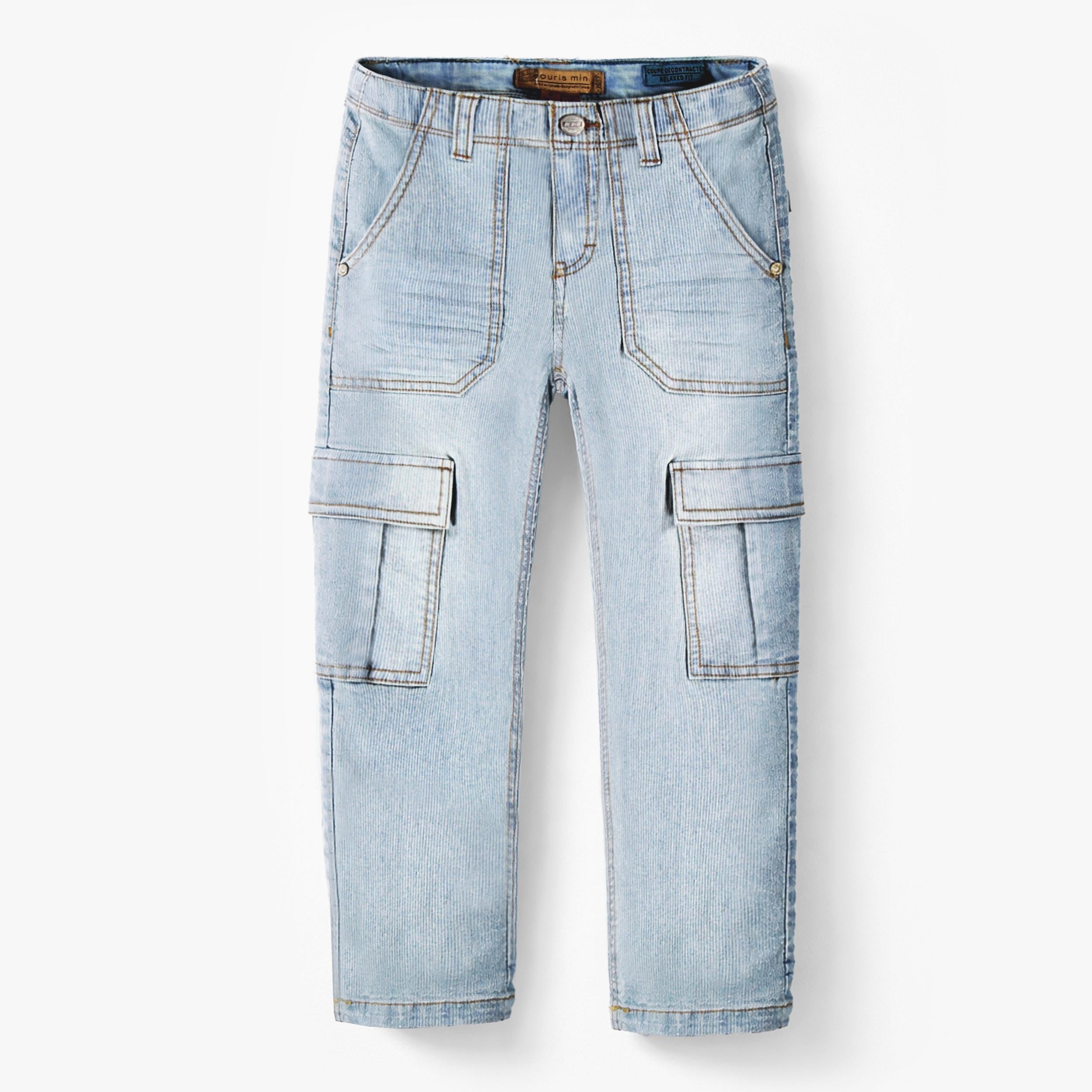 Jean bleu pâle à rayures, enfant - Souris Mini