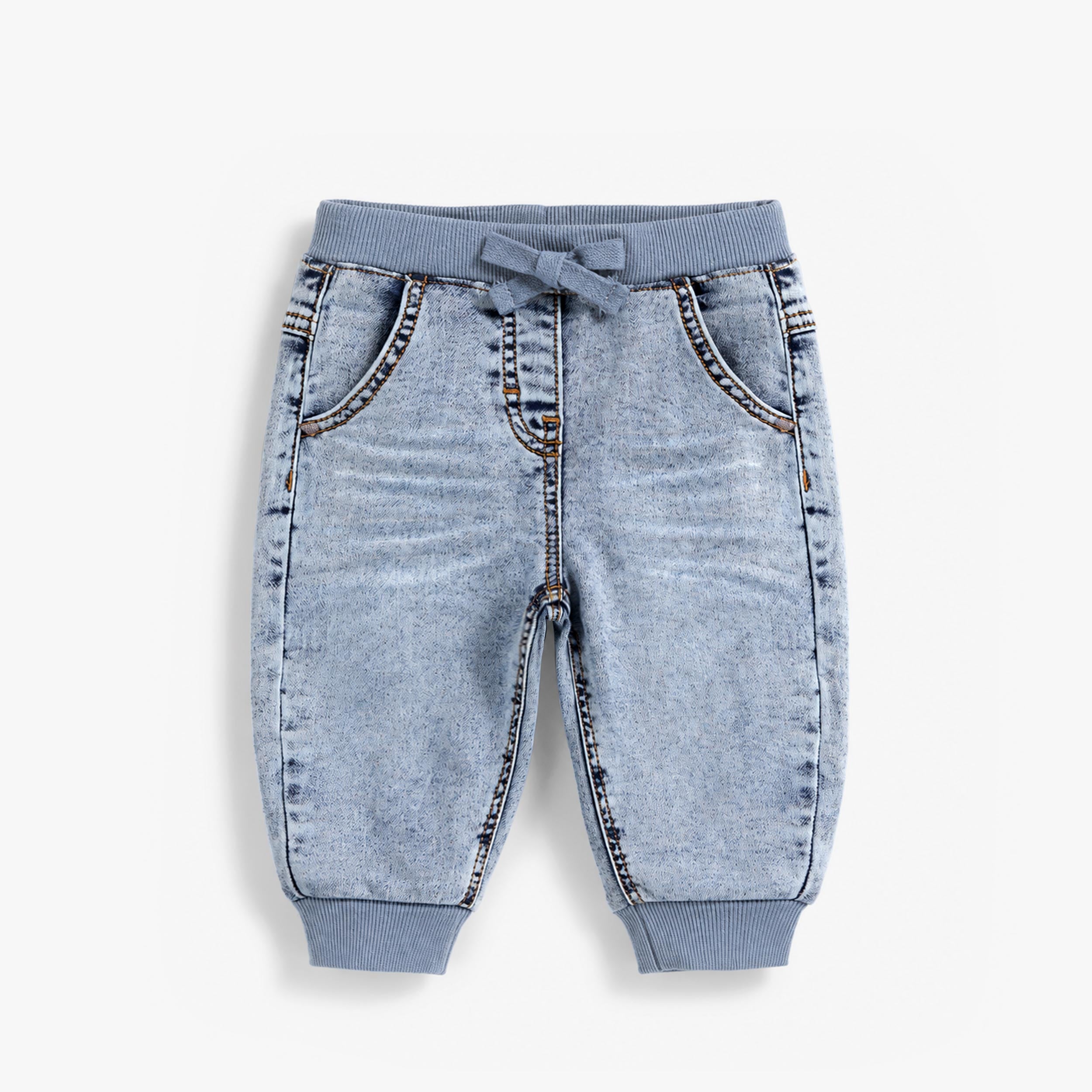 Jean jogger en denim bleu, bébé - Souris MIni