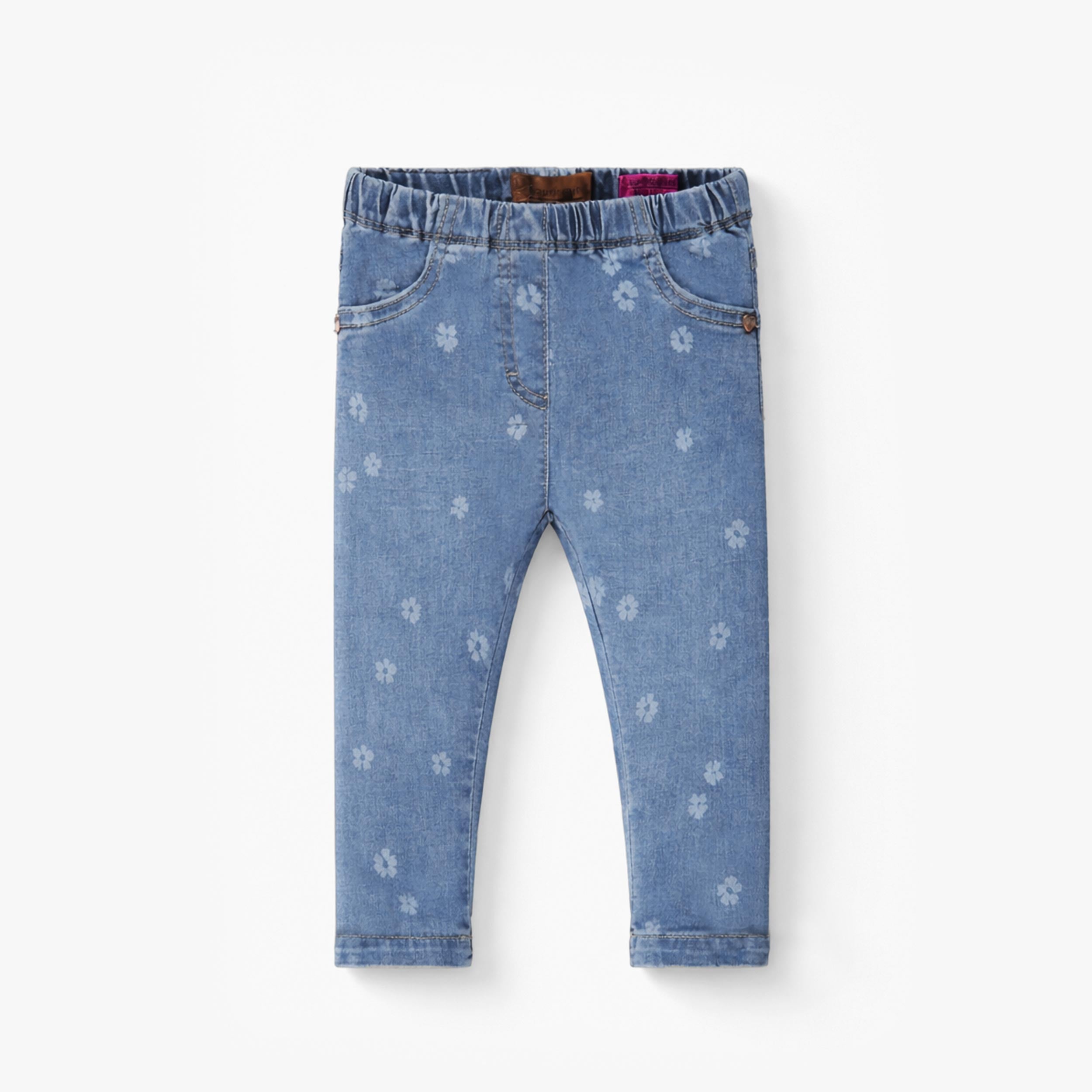 Jegging bleu à motif floral, bébé - Souris Mini