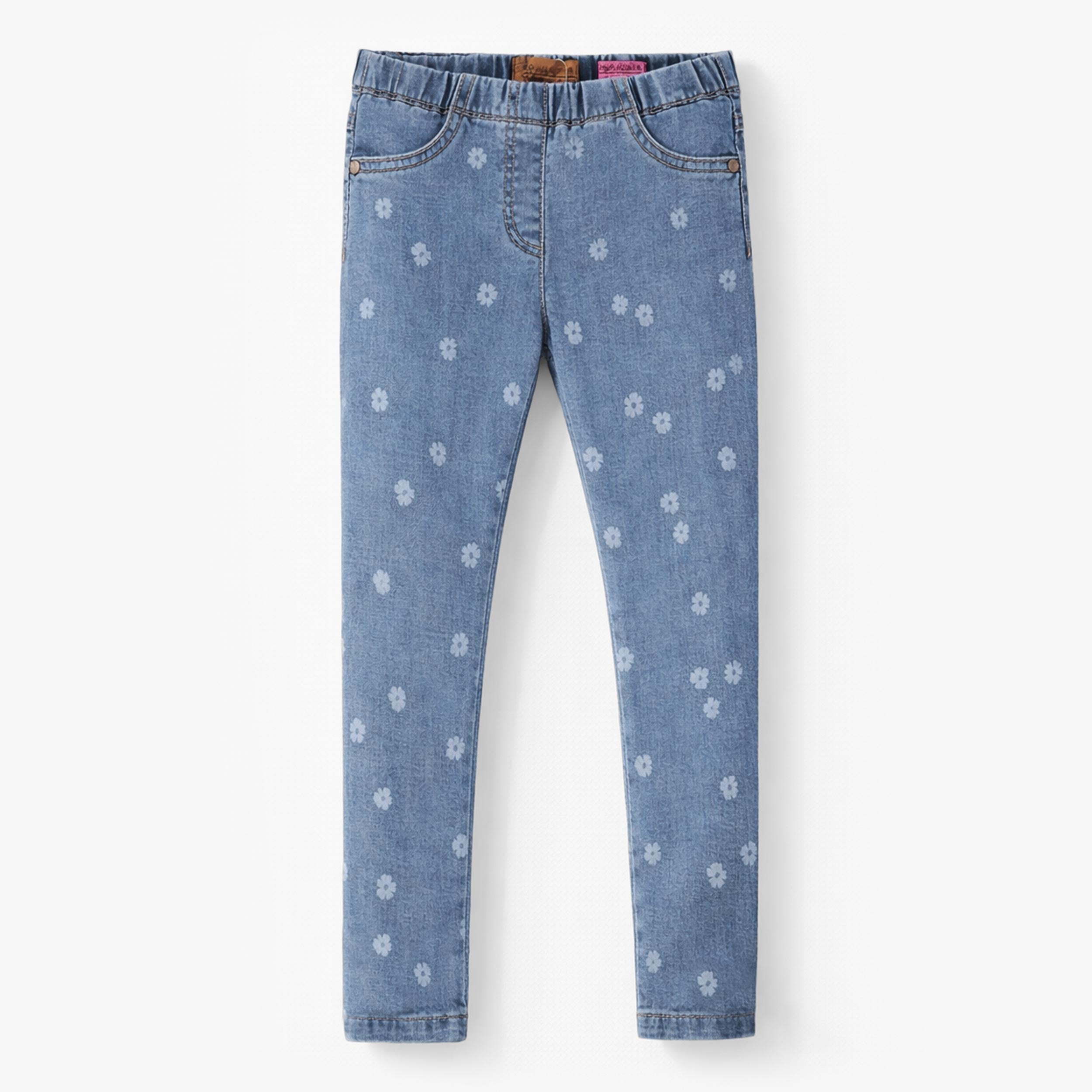 Jegging bleu à motif floral, enfant - Souris Mini