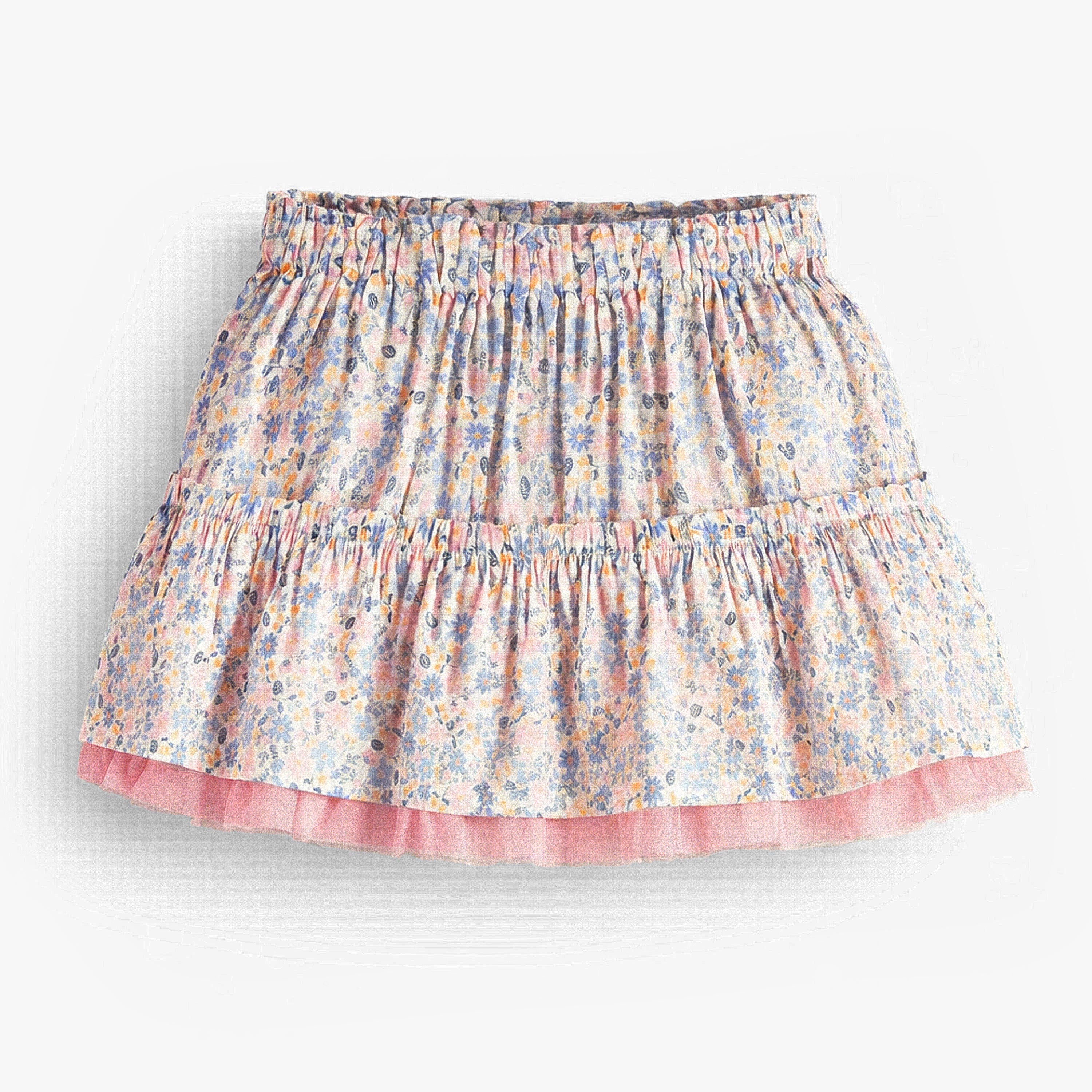 Jupe blanche à motif floral, enfant - Souris Mini