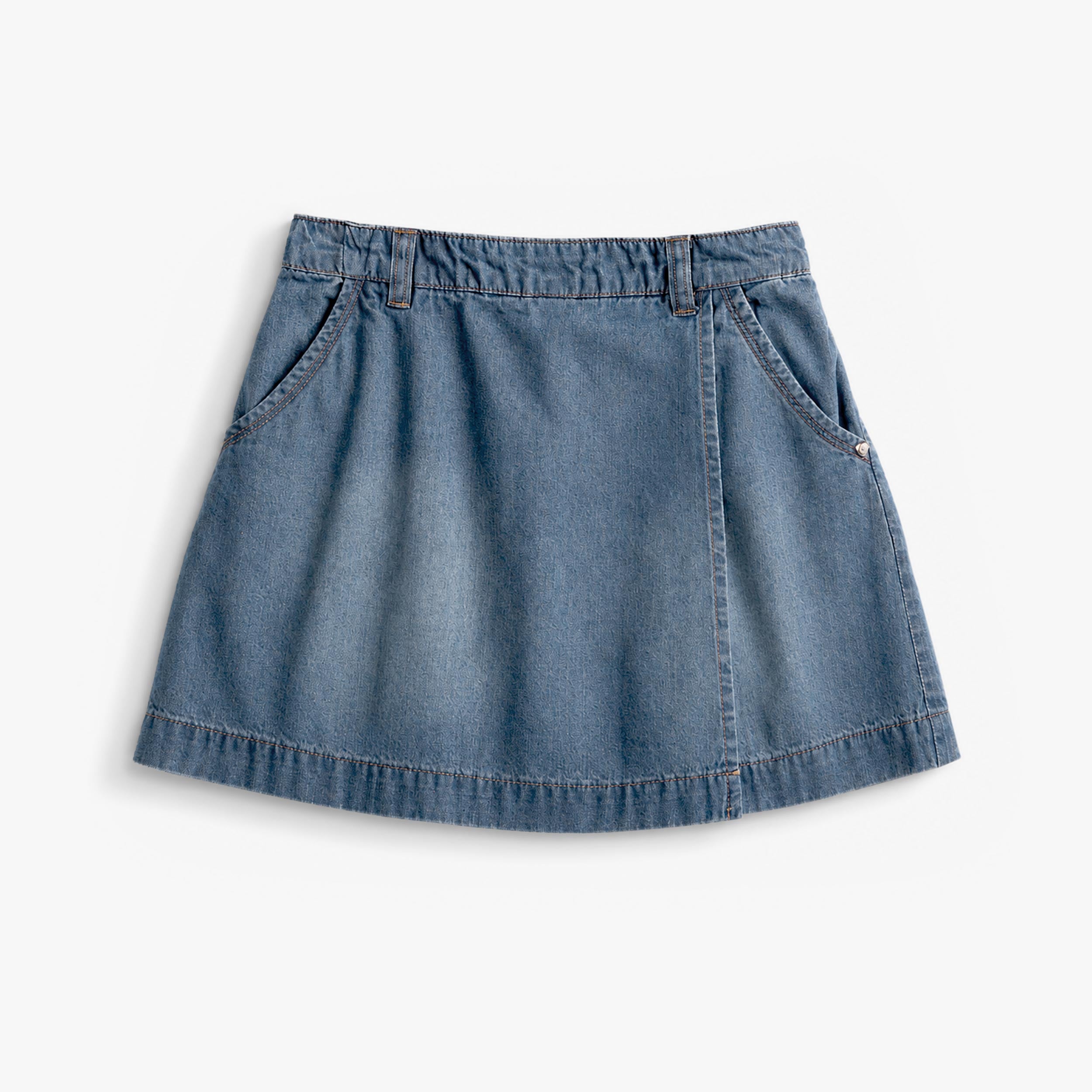 Jupe en denim bleu à taille élastique, enfant - Souris Mini