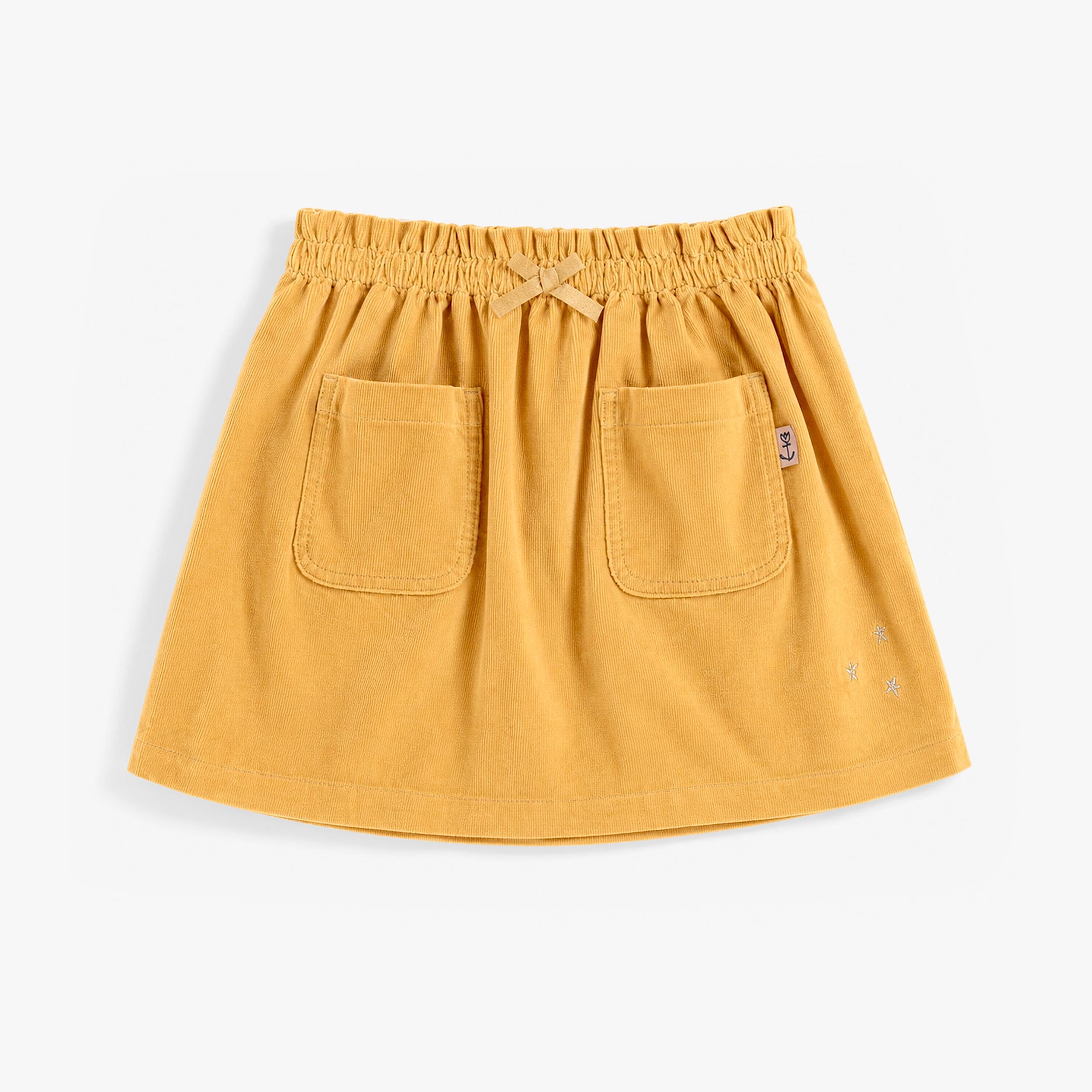 Jupe jaune en velours côtelé, enfant - Souris Mini