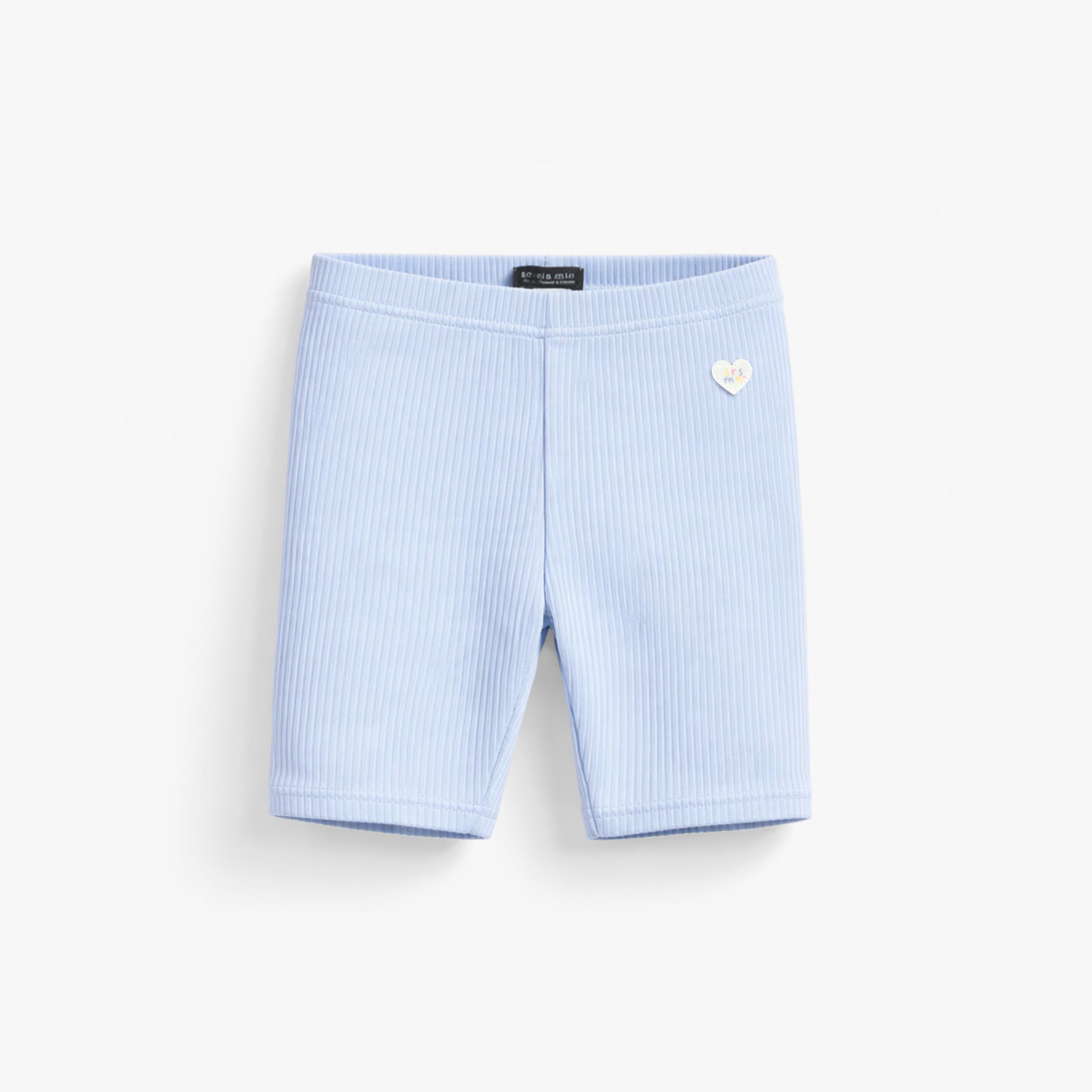 Legging court bleu en tricot côtelé, enfant - Souris Mini