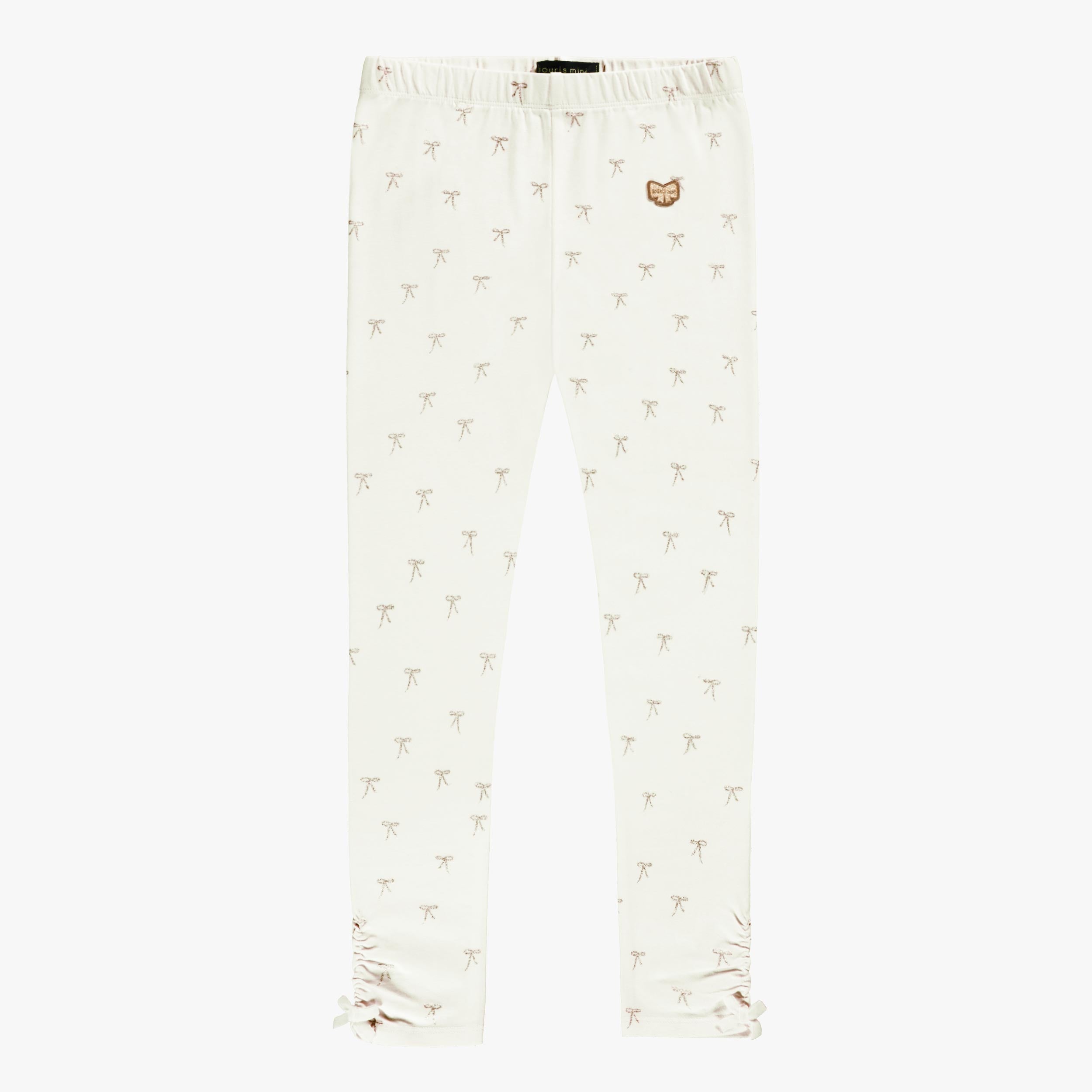 Legging crème avec motifs de boucles, enfant - Souris Mini