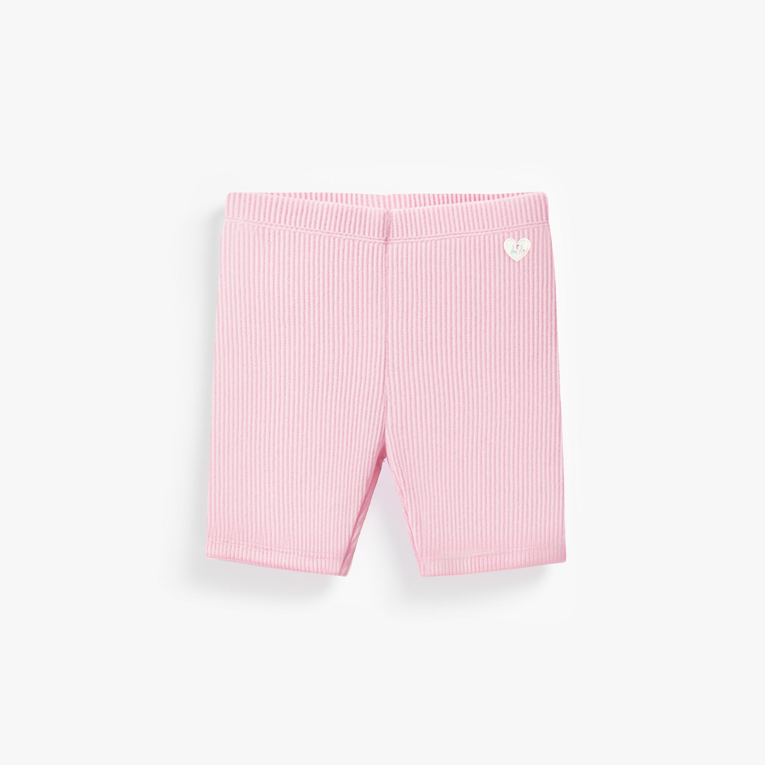 Legging rose pale en tricot côtelé longueur ¾ , bébé - Souris Mini