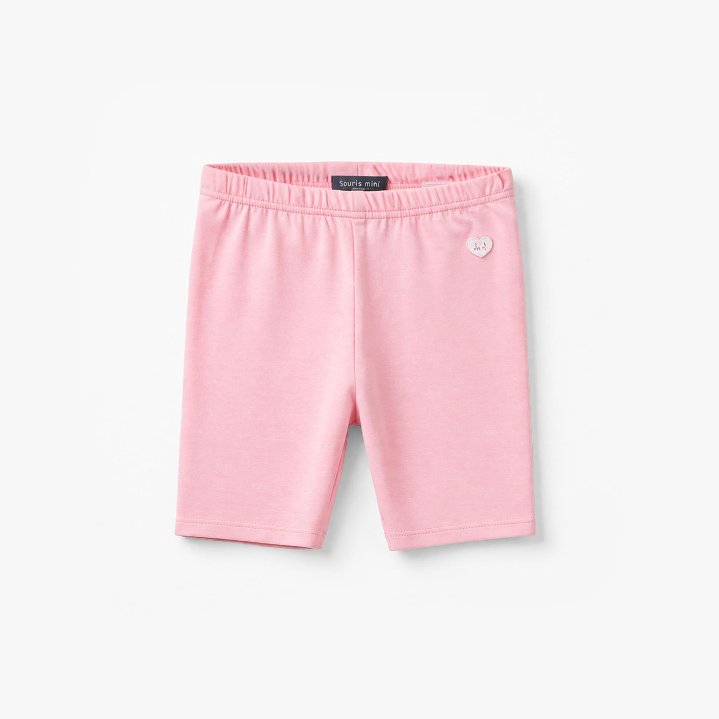 Legging court rose en jersey extensible, enfant - Souris Mini