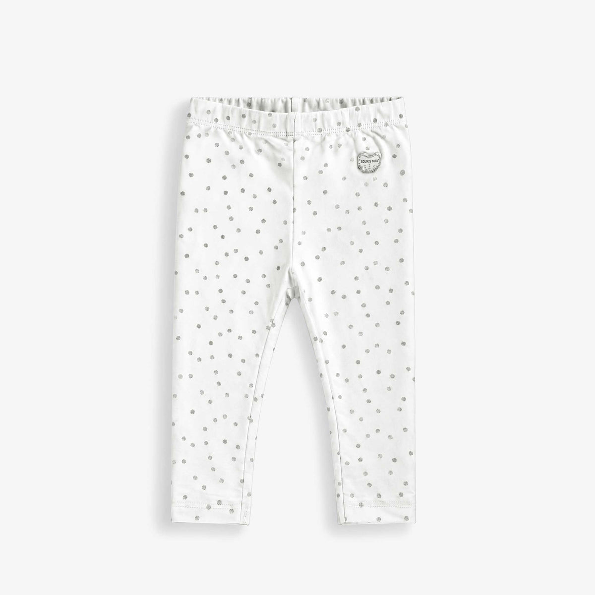 Legging crème à petits motifs, bébé fille - Souris Mini