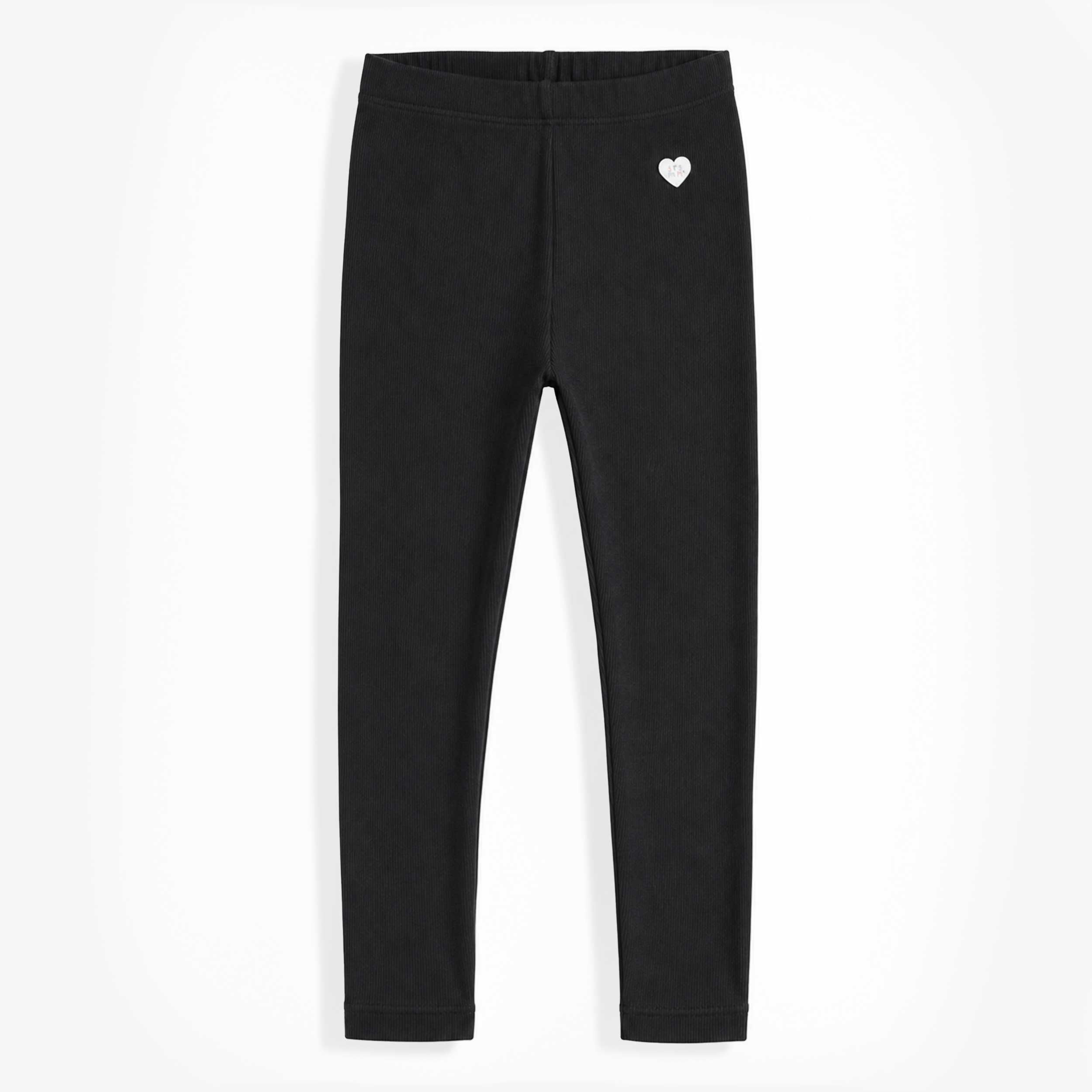 Legging noir en coton côtelé, enfant - Souris Mini