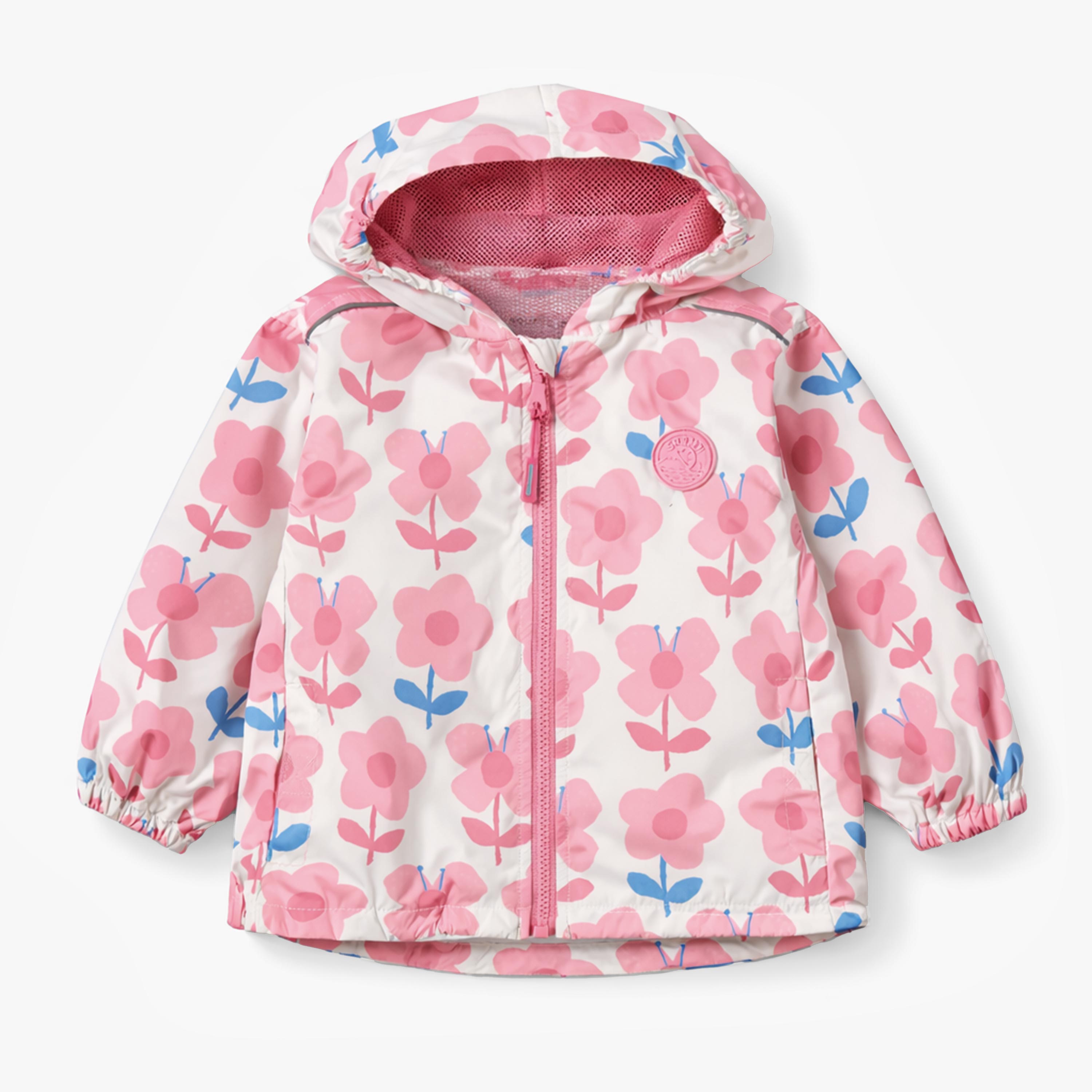 Manteau coupe-vent crème à motif floral, bébé - Souris Mini