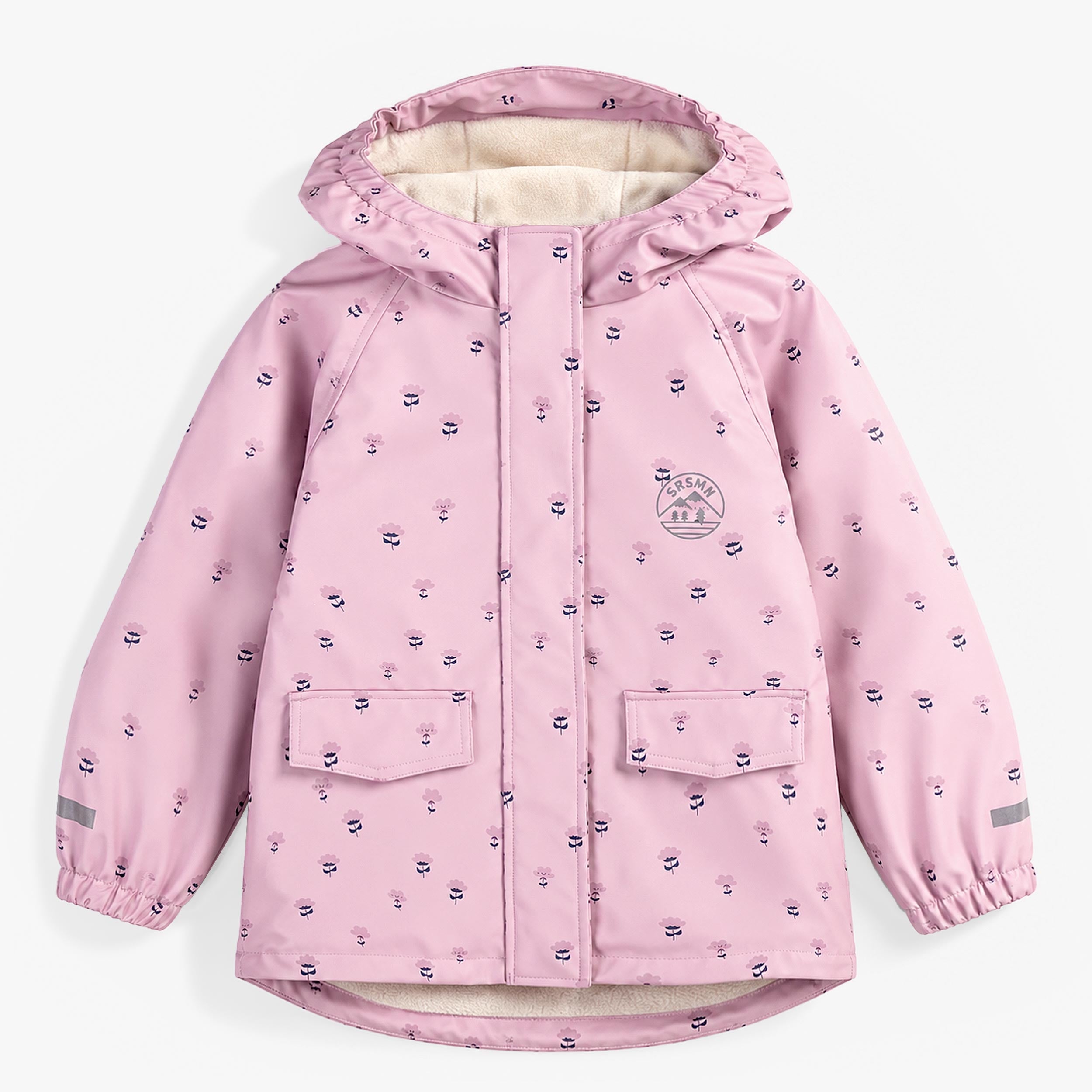 Manteau de pluie rose à imprimé champignons, enfant - Souris Mini