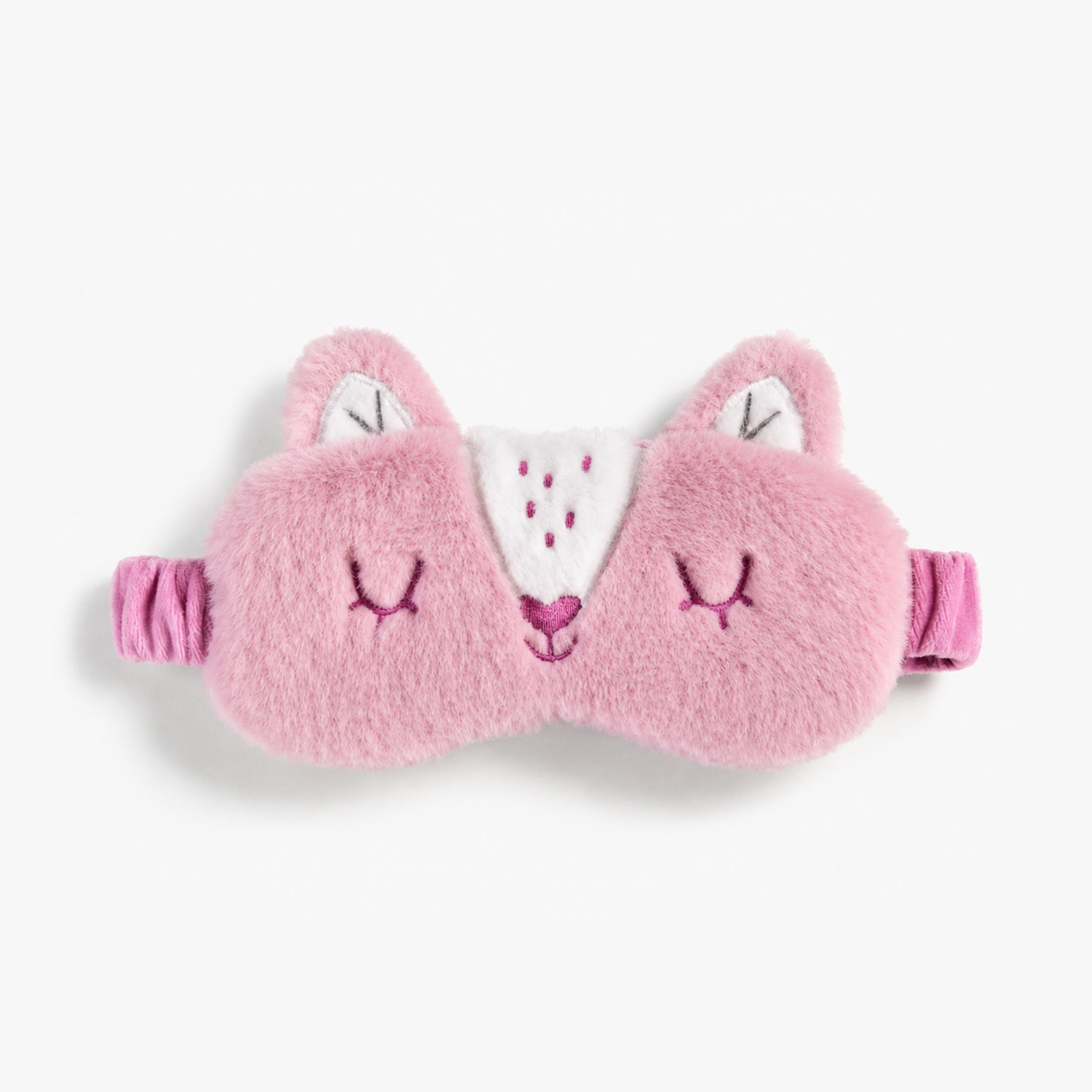 asque de sommeil rose pour enfant en forme de chat avec bandeau élastique et tissu doux en peluche. - Souris Mini
