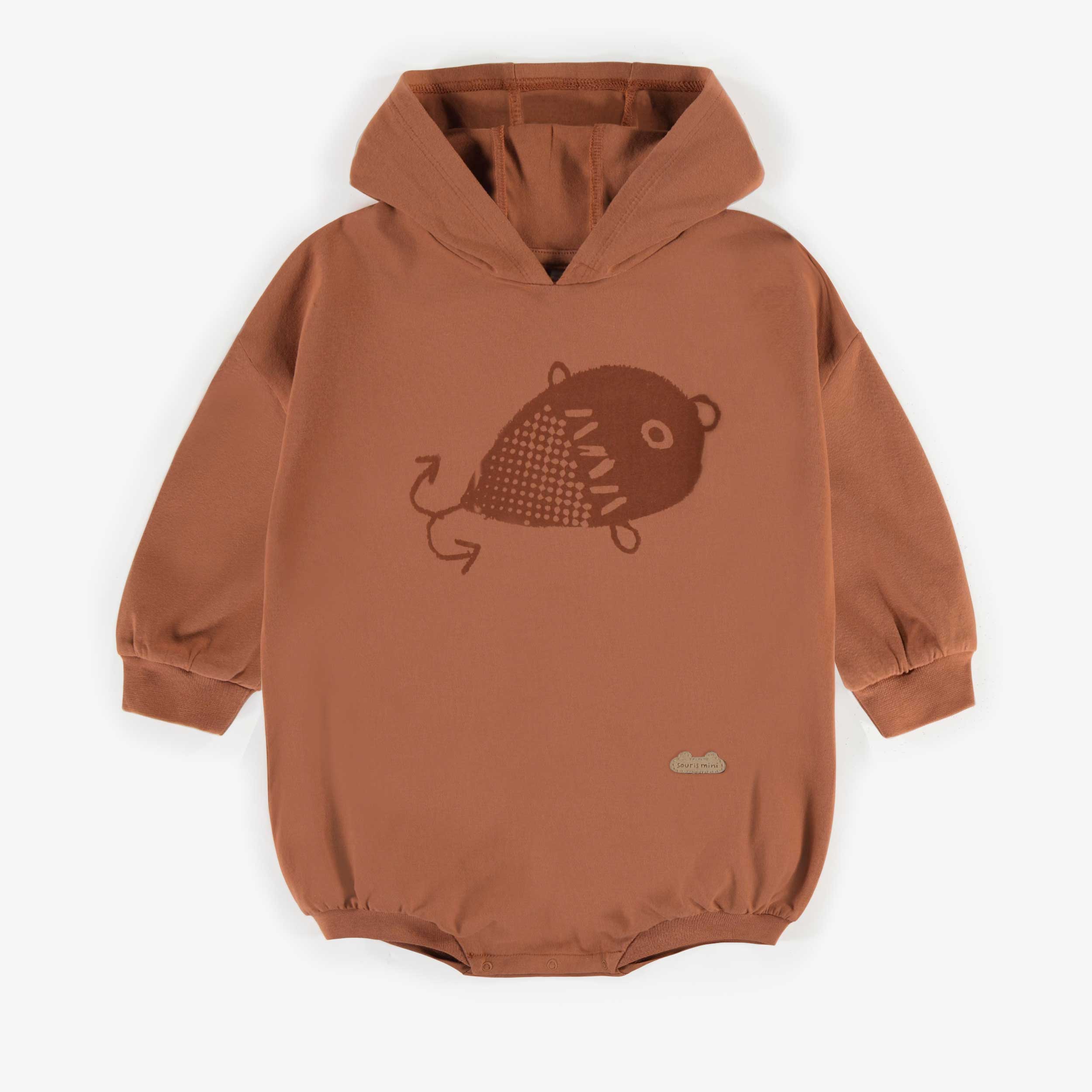 Une-pièce rouille en doux coton biologique, naissance