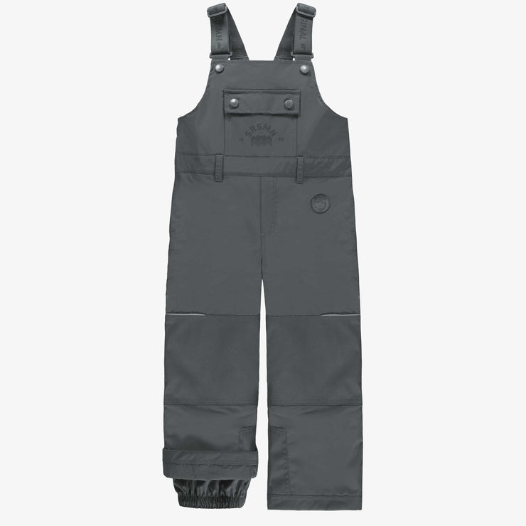 Salopette d’hiver charcoal en nylon, enfant || Charcoal snow overalls in nylon, child
