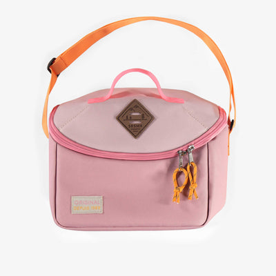 Sac à lunch rose bloc de couleurs, enfant || Pink color block lunch bag, child