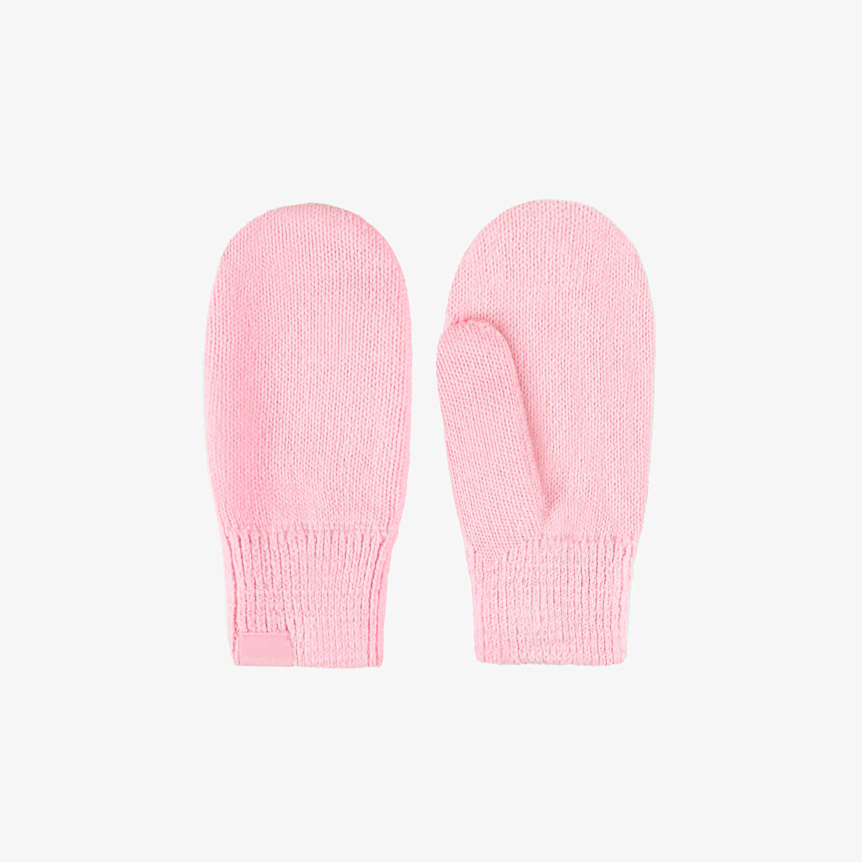 Mitaines rose scintillant en tricot, enfant - Souris Mini