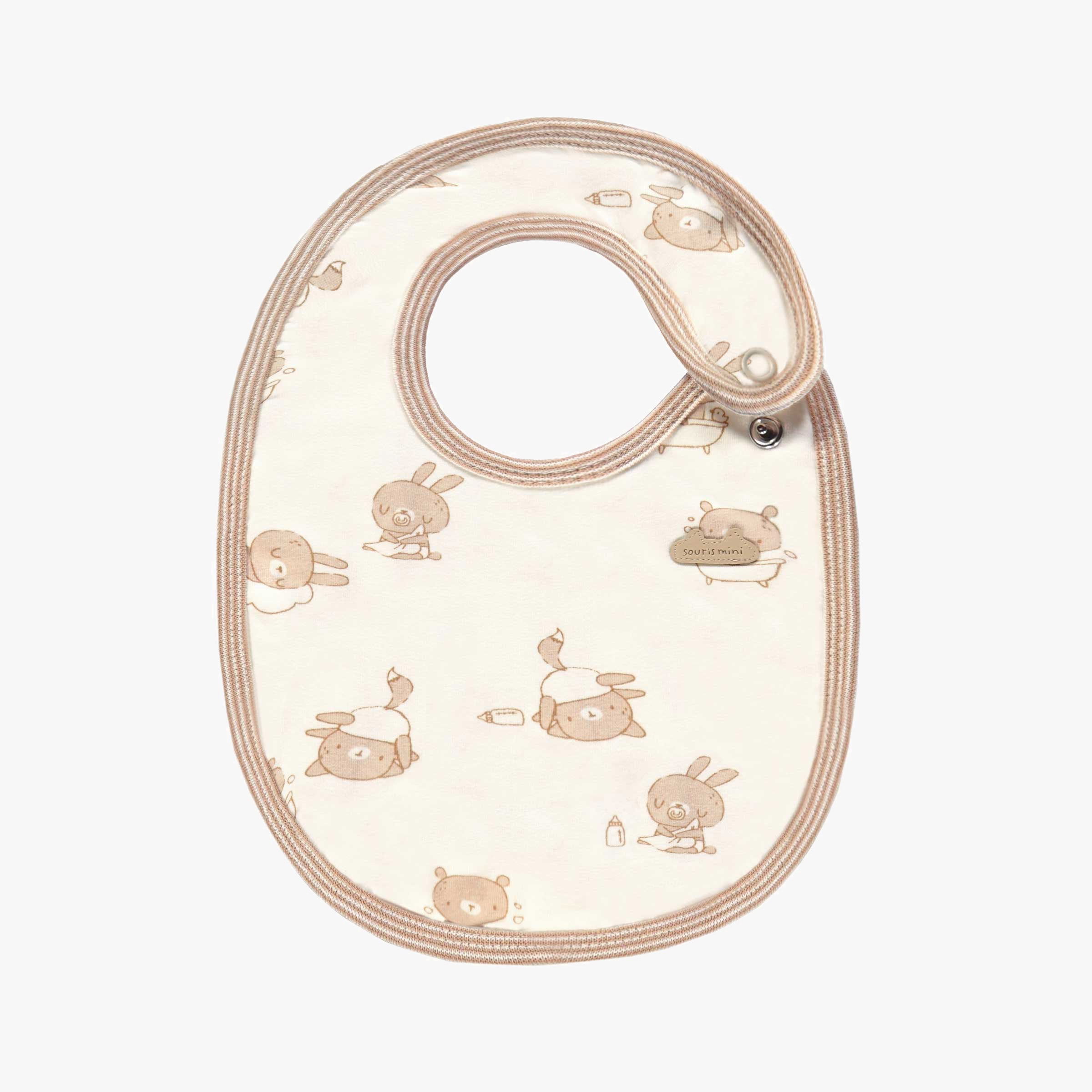 Bavoir du coffret cadeau crème et beige « Le Signature » (11 pièces), naissance