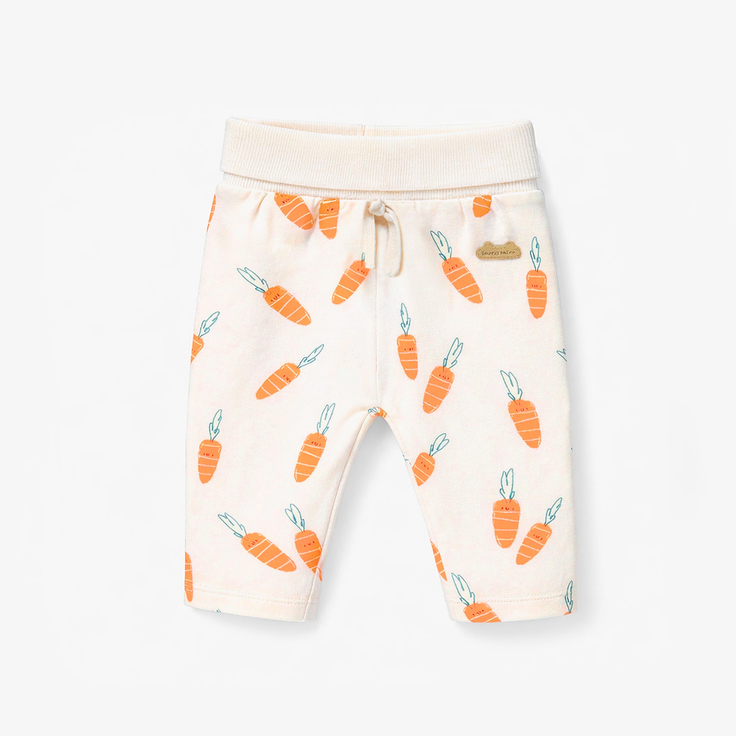 Pantalon crème à motifs de carottes, naissance - Souris Mini