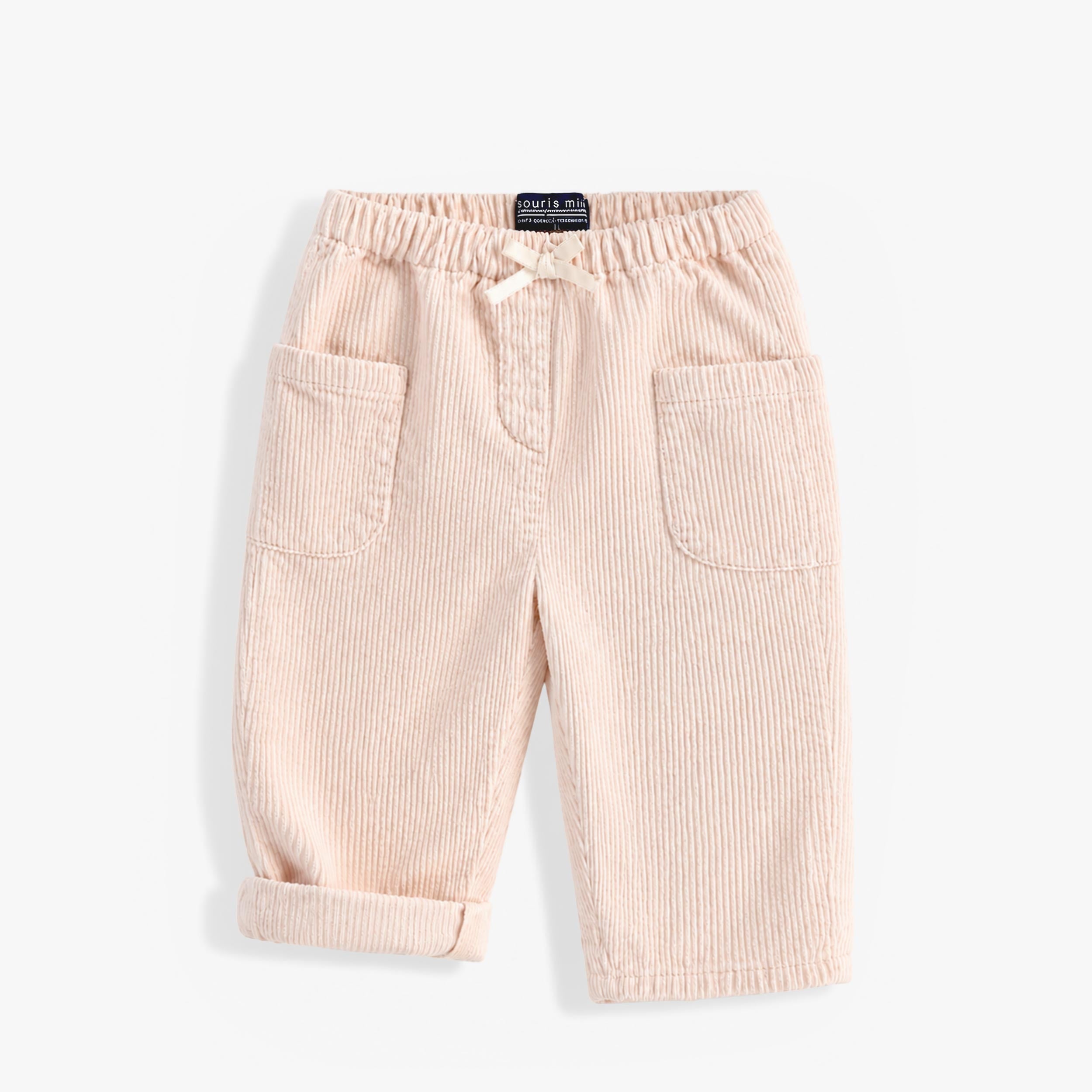 Pantalon en velours côtelé creme bébé, bébé - Souris Mini