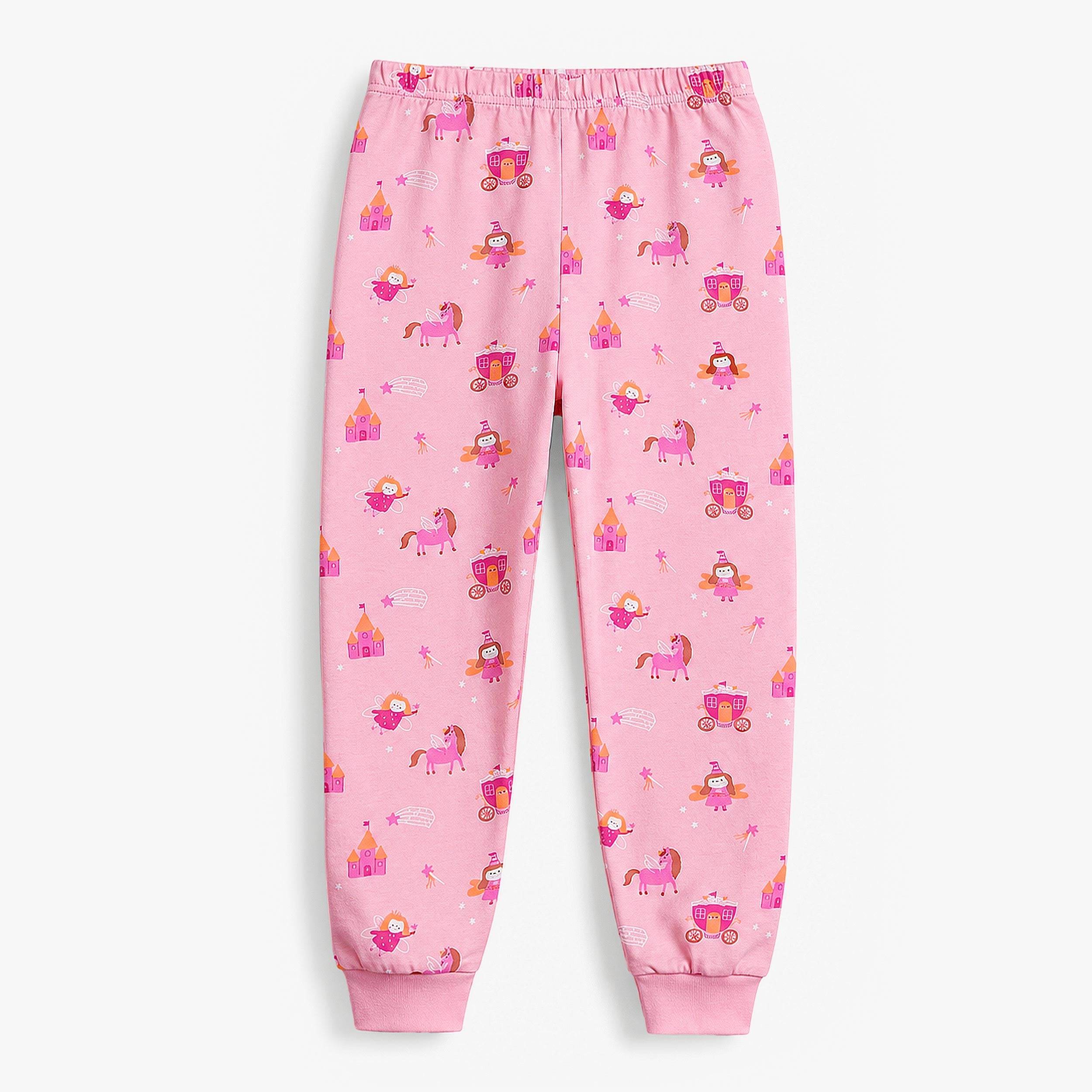 Pantalon du Pyjama deux pièces rose à imprimé de fées, enfant 