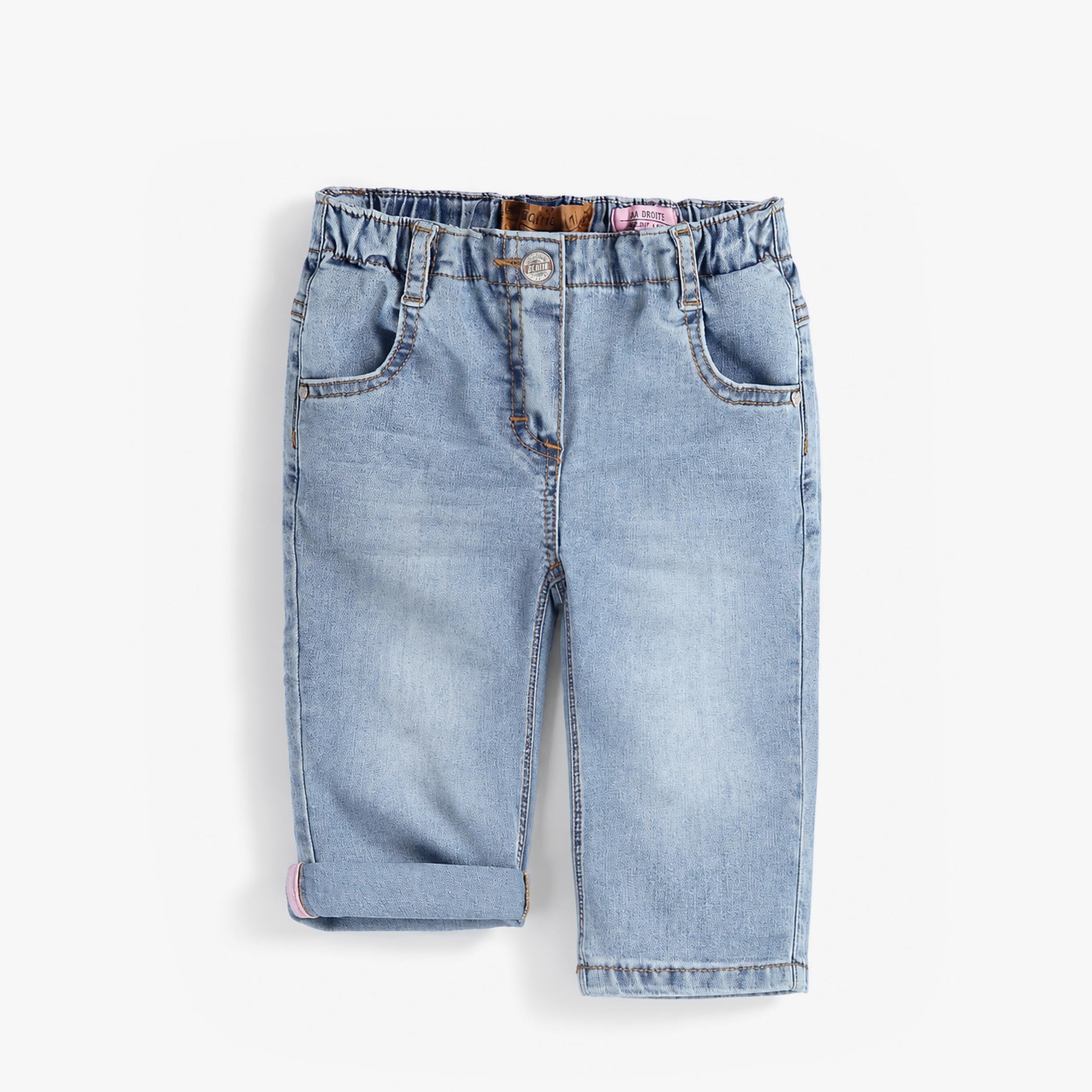Pantalon bleu en denim ultra extensible, bébé - Souris Mini