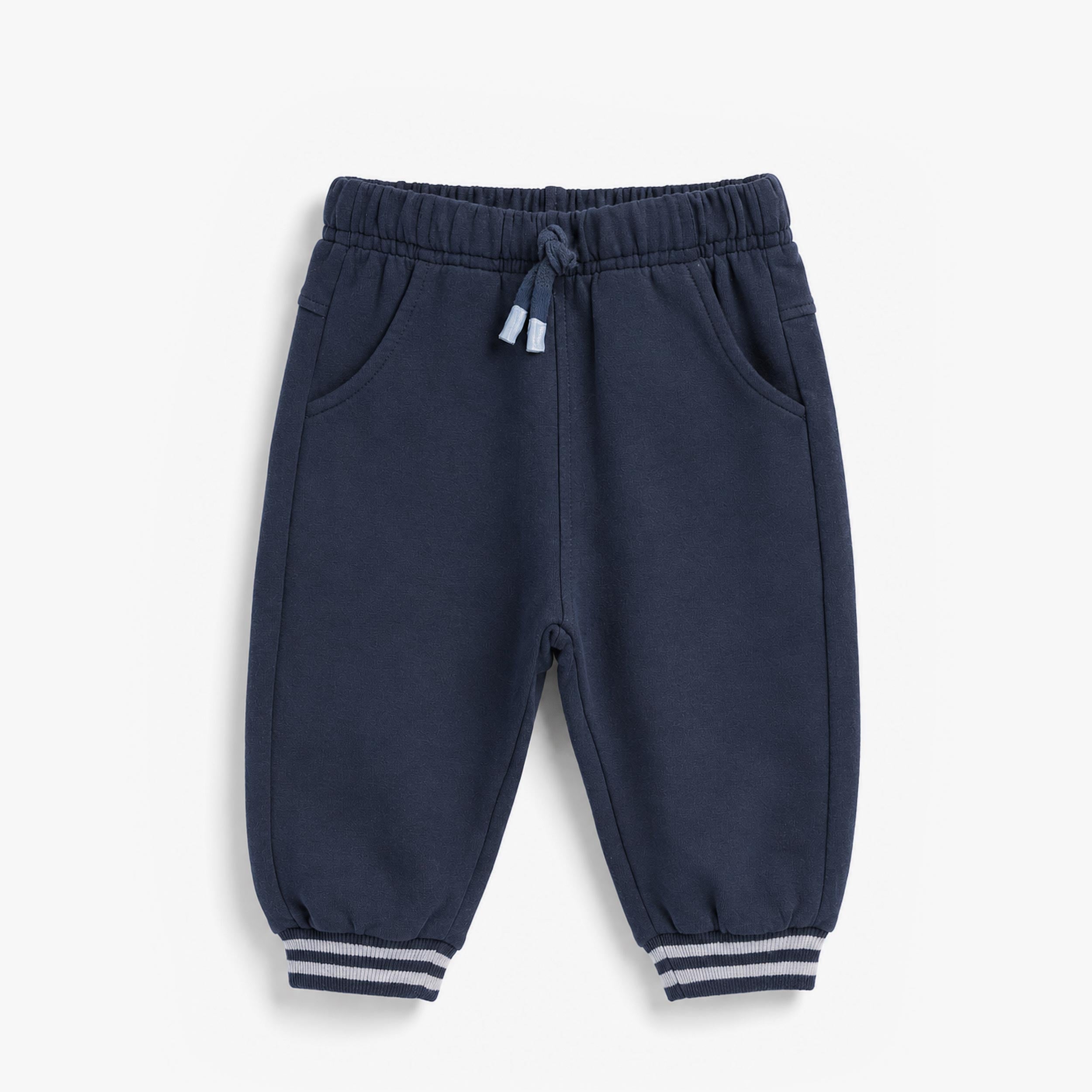Pantalon bleu foncé style jogger, bébé - Souris Mini