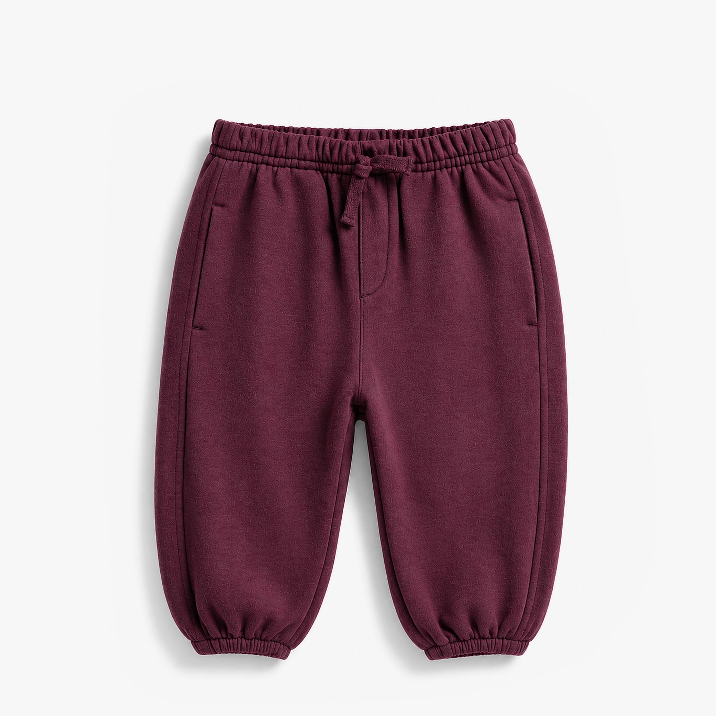 Pantalon bordeaux en coton ouaté, bébé - Souris Mini