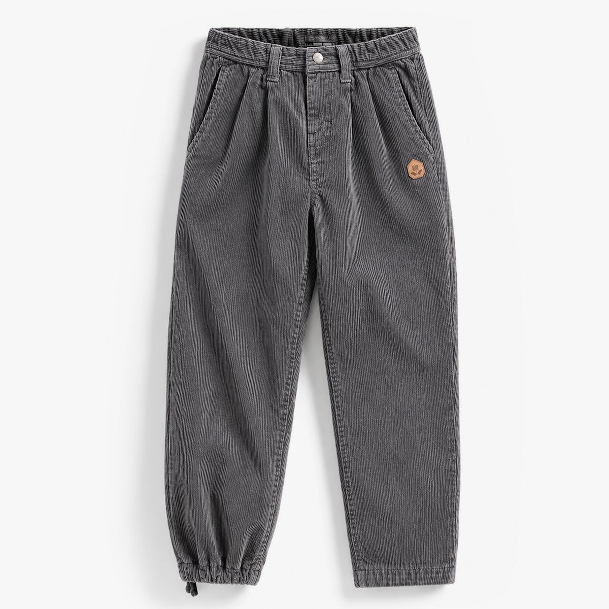 Pantalon gris en velours côtelé, enfant garçon - Souris Mini