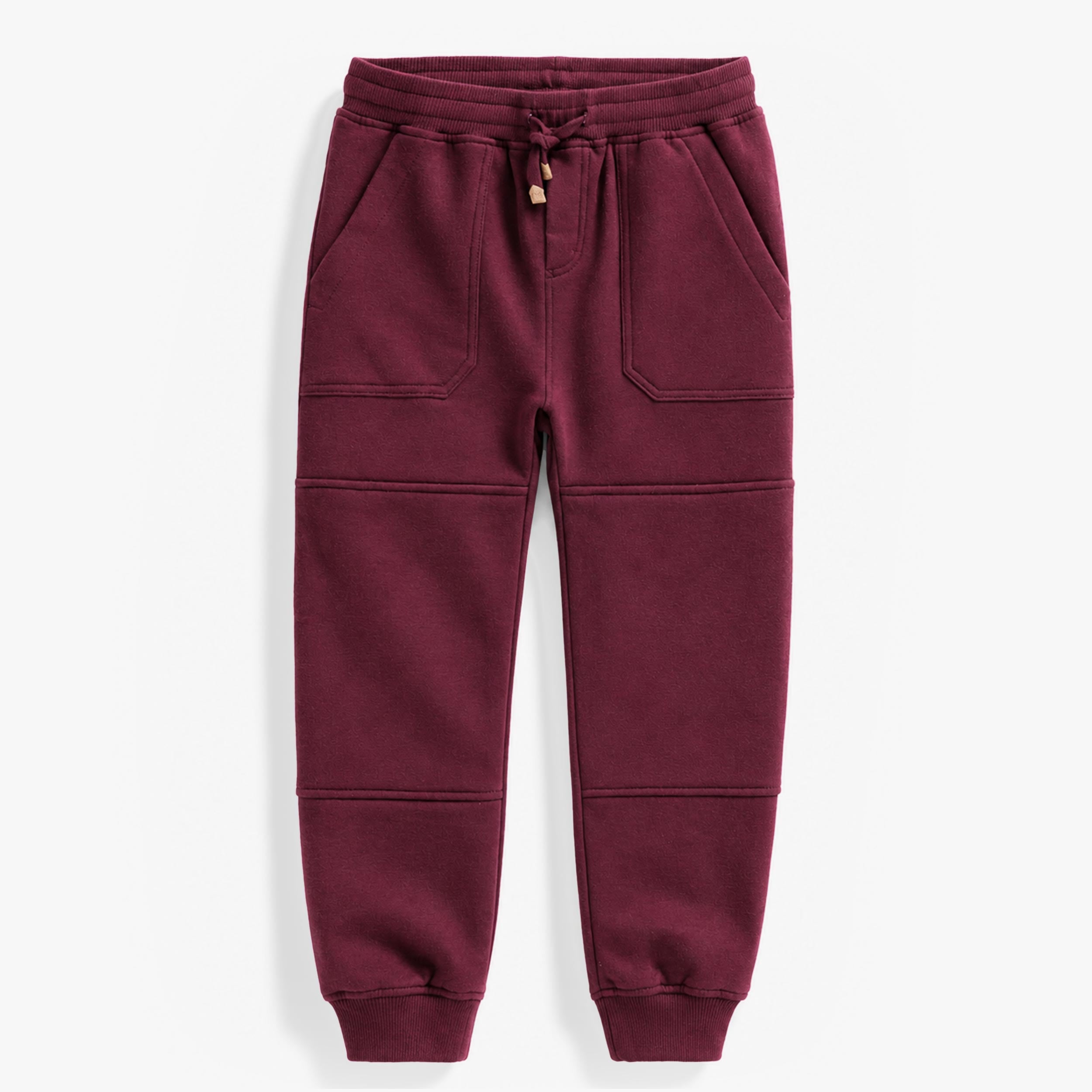 Pantalon jogger bordeaux en coton ouaté, enfant - Souris Mini